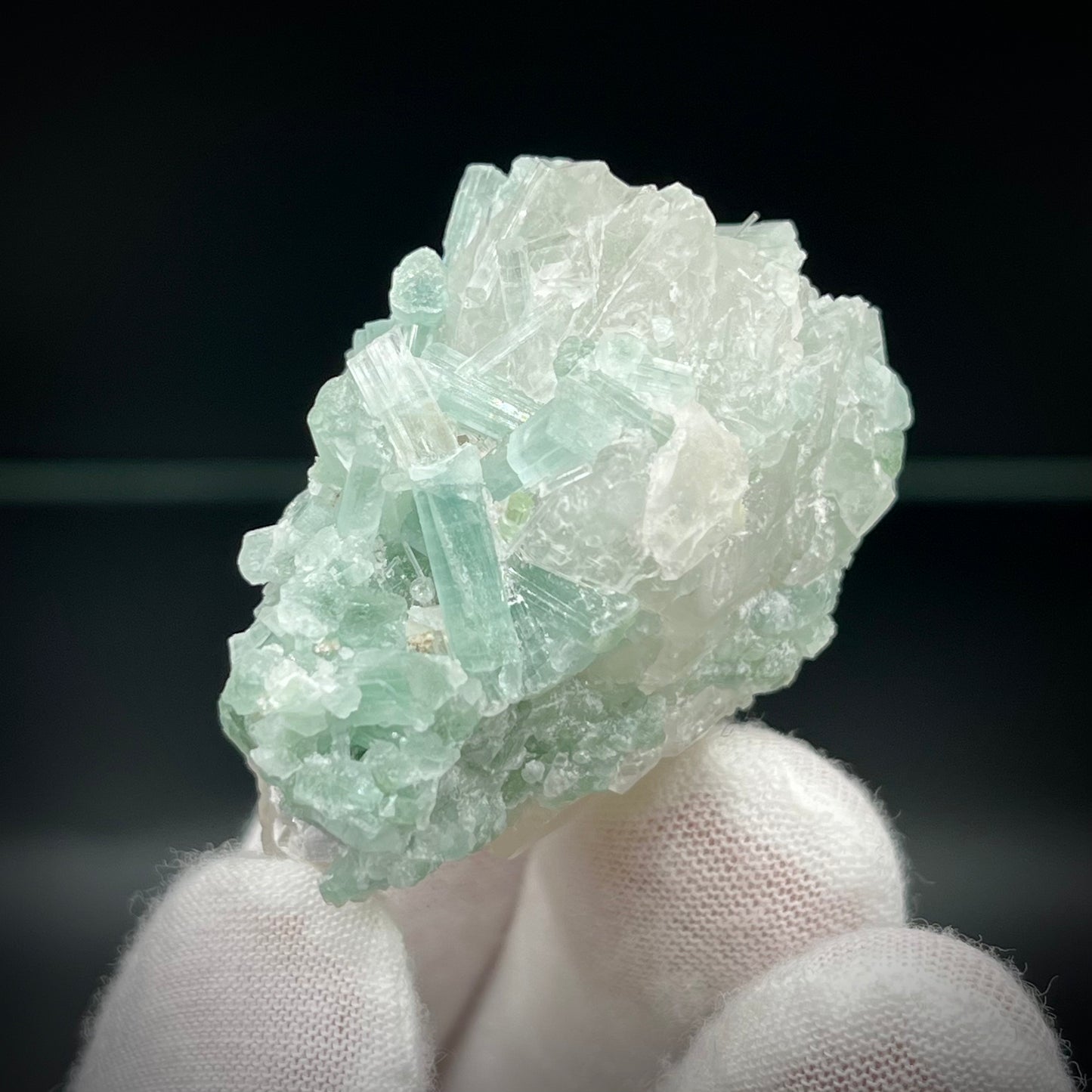 Natural Blue-Green Tourmaline on Quartz - Skardu, Pakistan Specimen