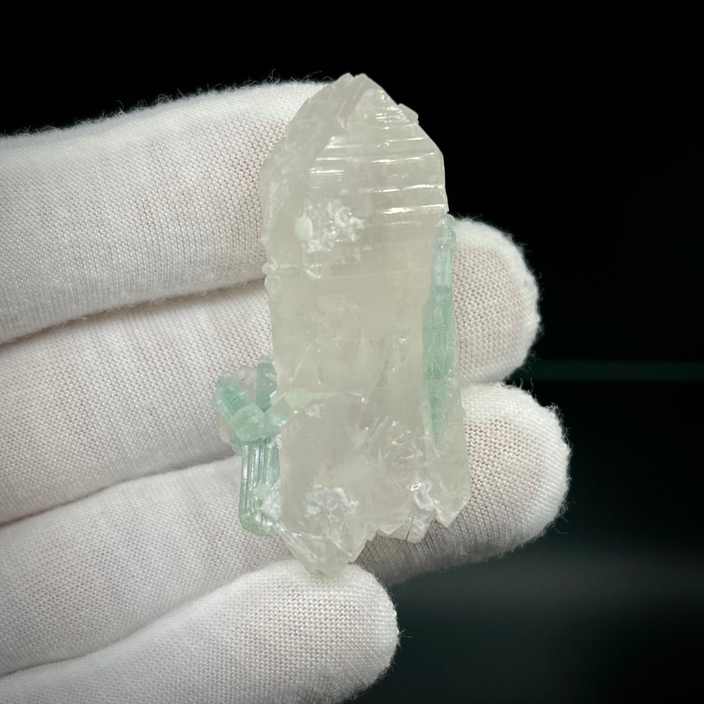 Natural Blue-Green Tourmaline on Quartz - Skardu, Pakistan Specimen