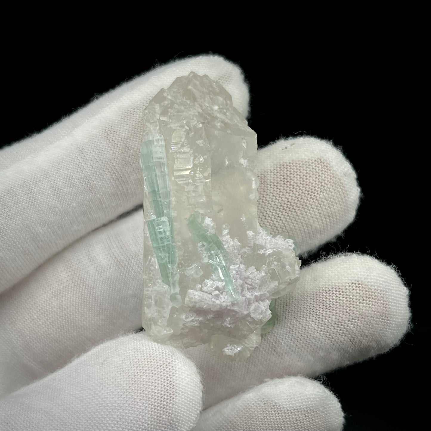 Natural Blue-Green Tourmaline on Quartz - Skardu, Pakistan Specimen