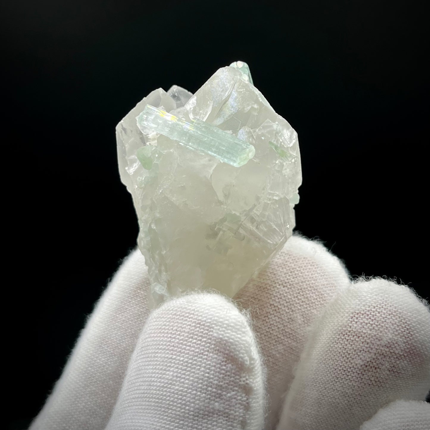 Natural Blue-Green Tourmaline on Quartz - Skardu, Pakistan Specimen
