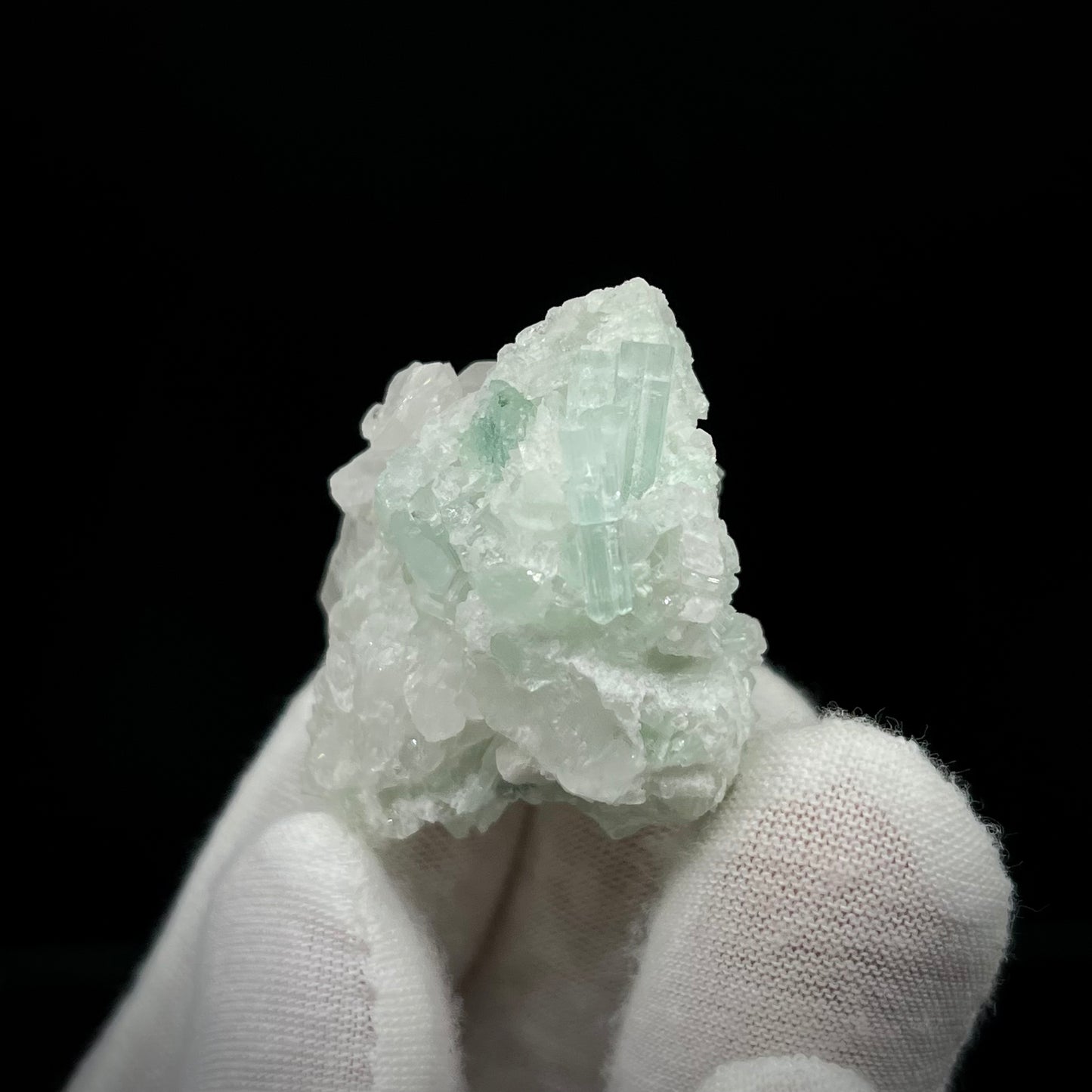 Natural Blue-Green Tourmaline on Quartz - Skardu, Pakistan Specimen