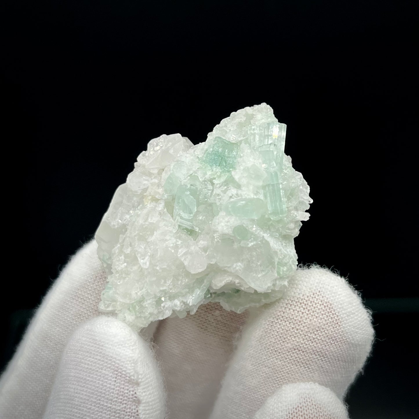 Natural Blue-Green Tourmaline on Quartz - Skardu, Pakistan Specimen