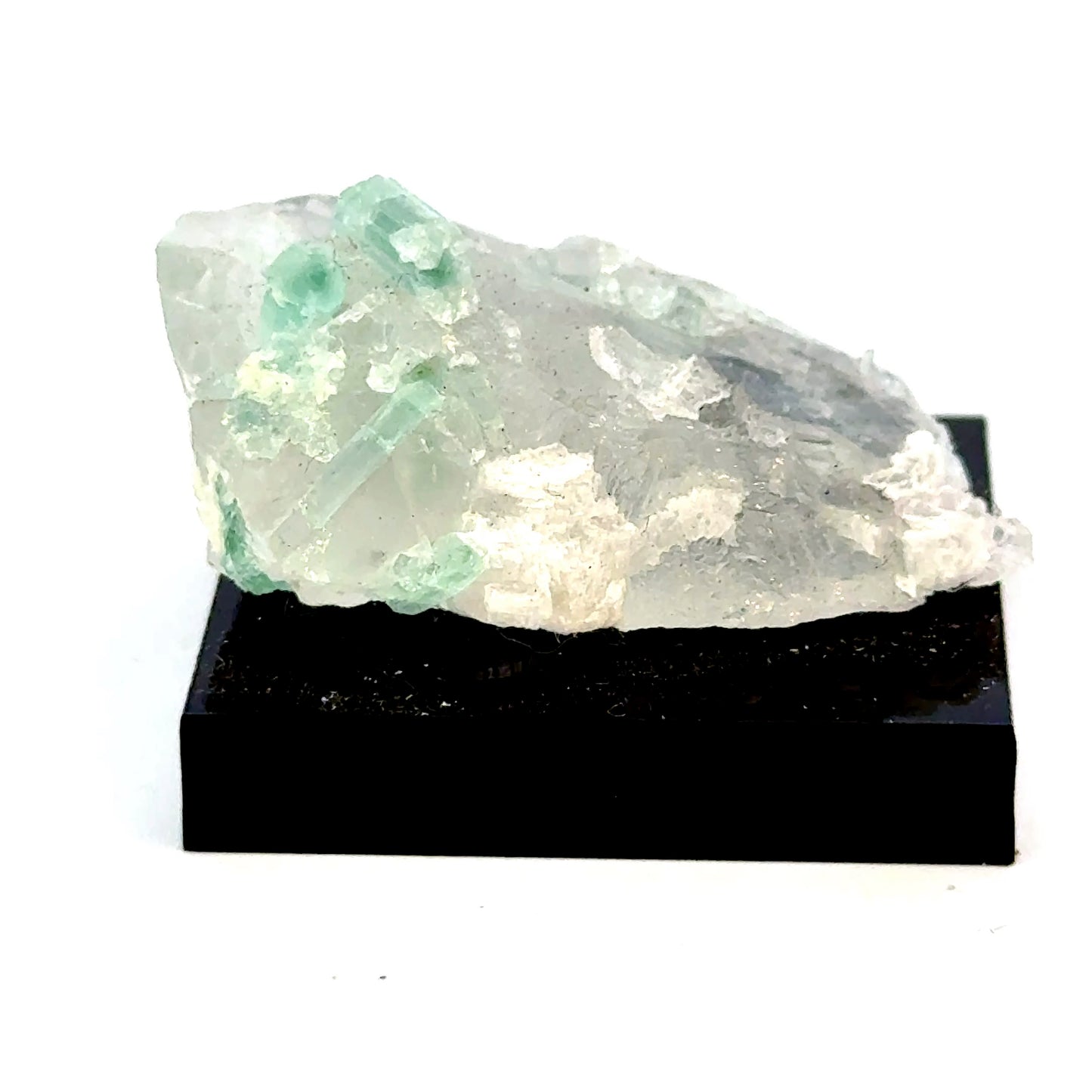 Natural Blue-Green Tourmaline on Quartz - Skardu, Pakistan Specimen