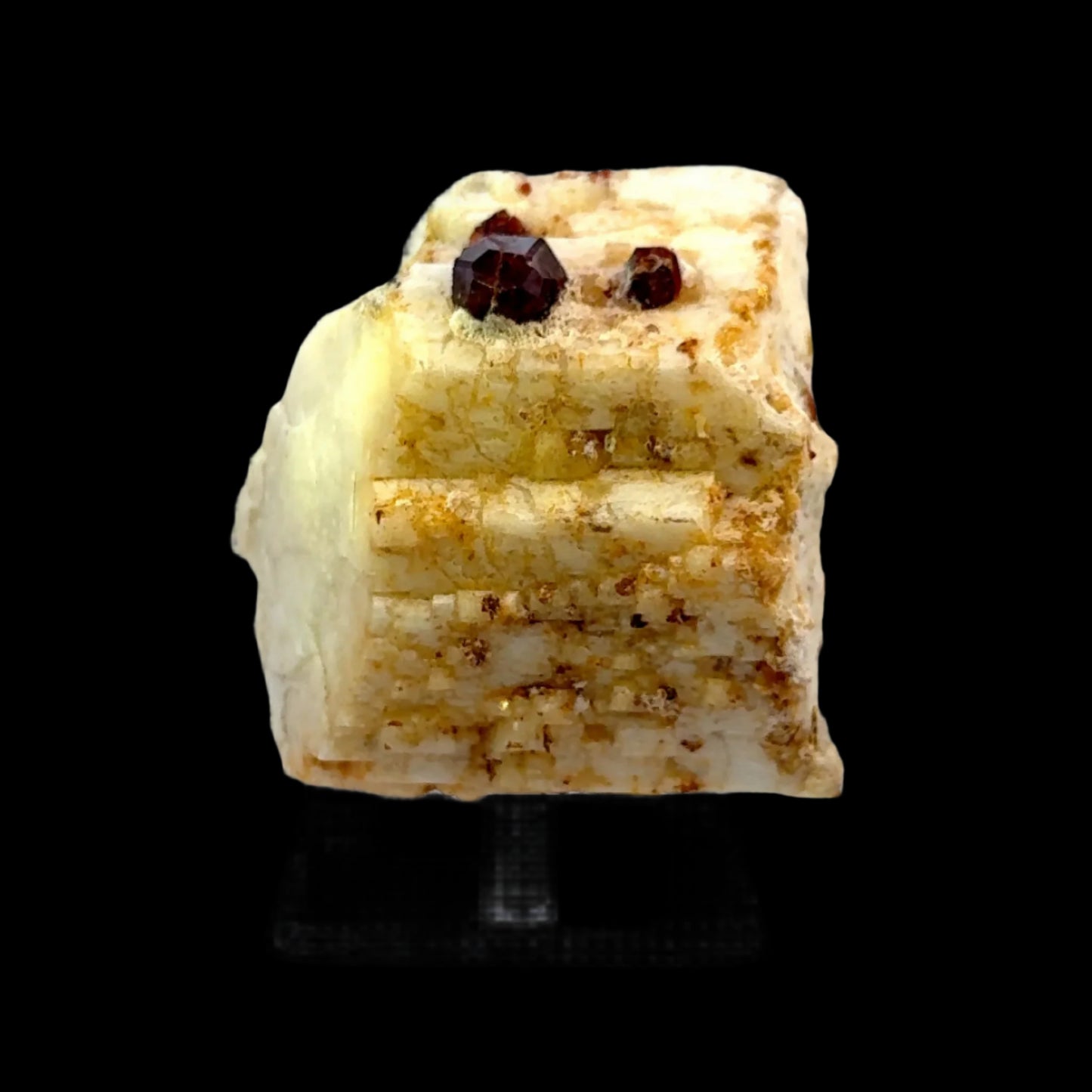 Pakistan Garnet & Black Tourmaline on Matrix - Gilgit Mountain Specimen
