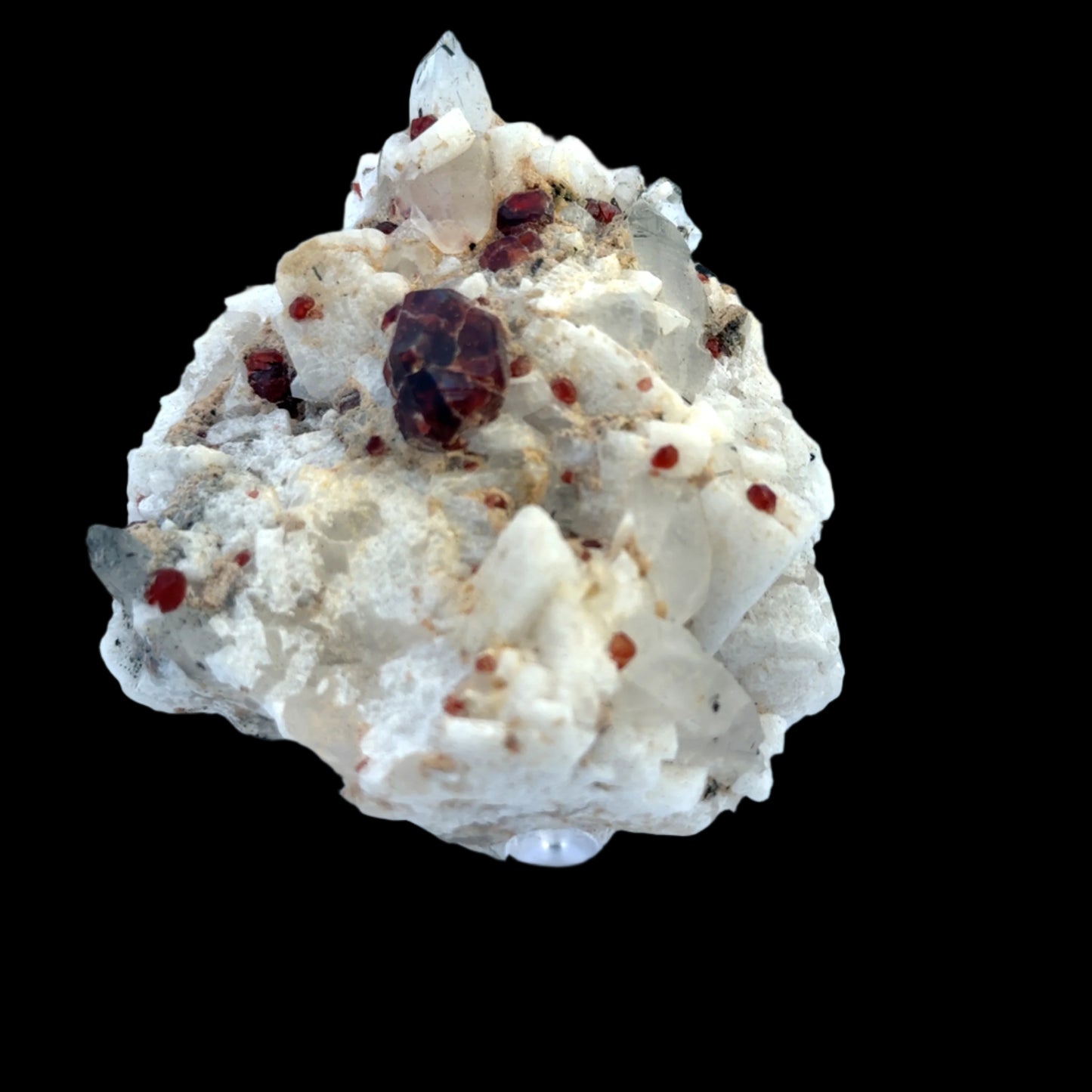 Pakistan Garnet & Black Tourmaline on Matrix - Gilgit Mountain Specimen