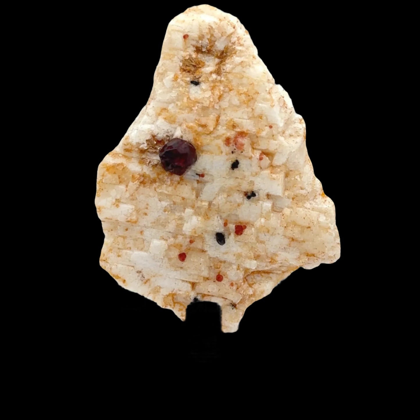 Pakistan Garnet & Black Tourmaline on Matrix - Gilgit Mountain Specimen