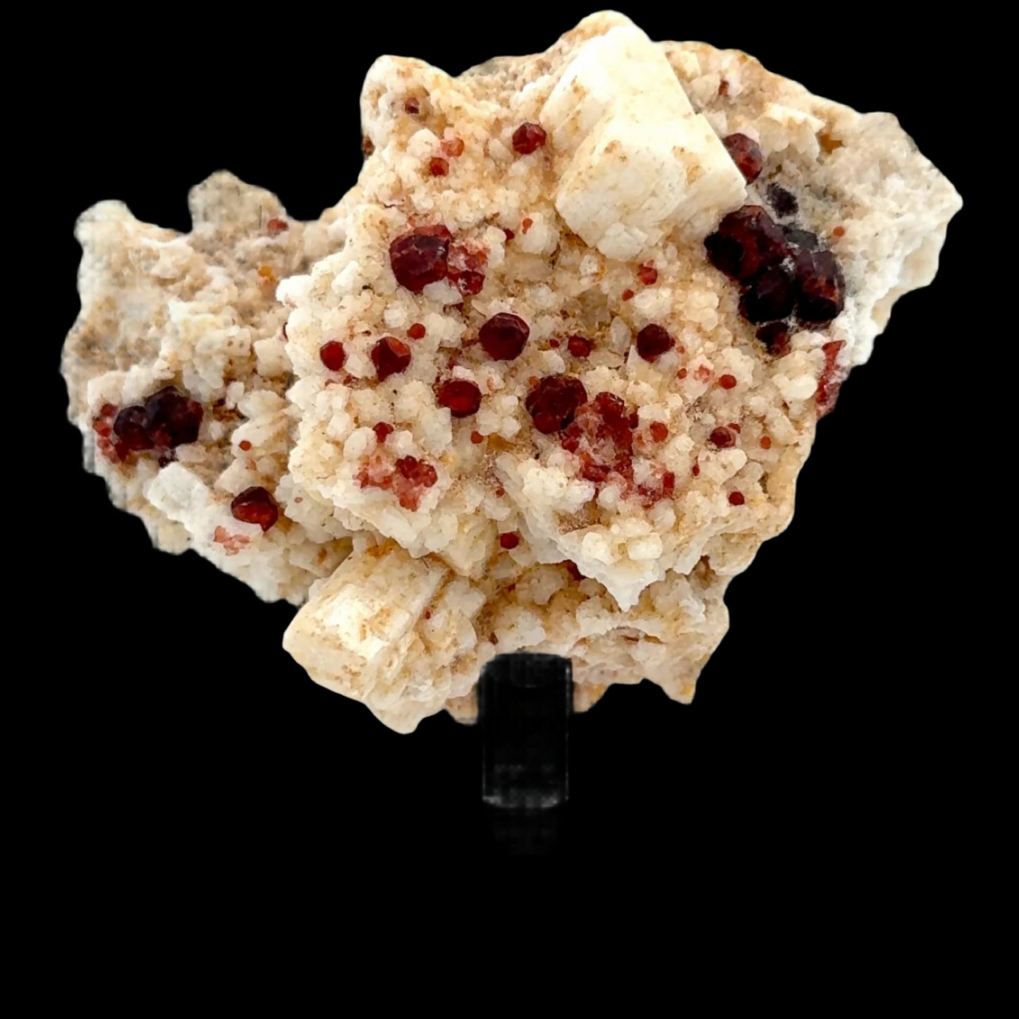 Pakistan Garnet & Black Tourmaline on Matrix - Gilgit Mountain Specimen