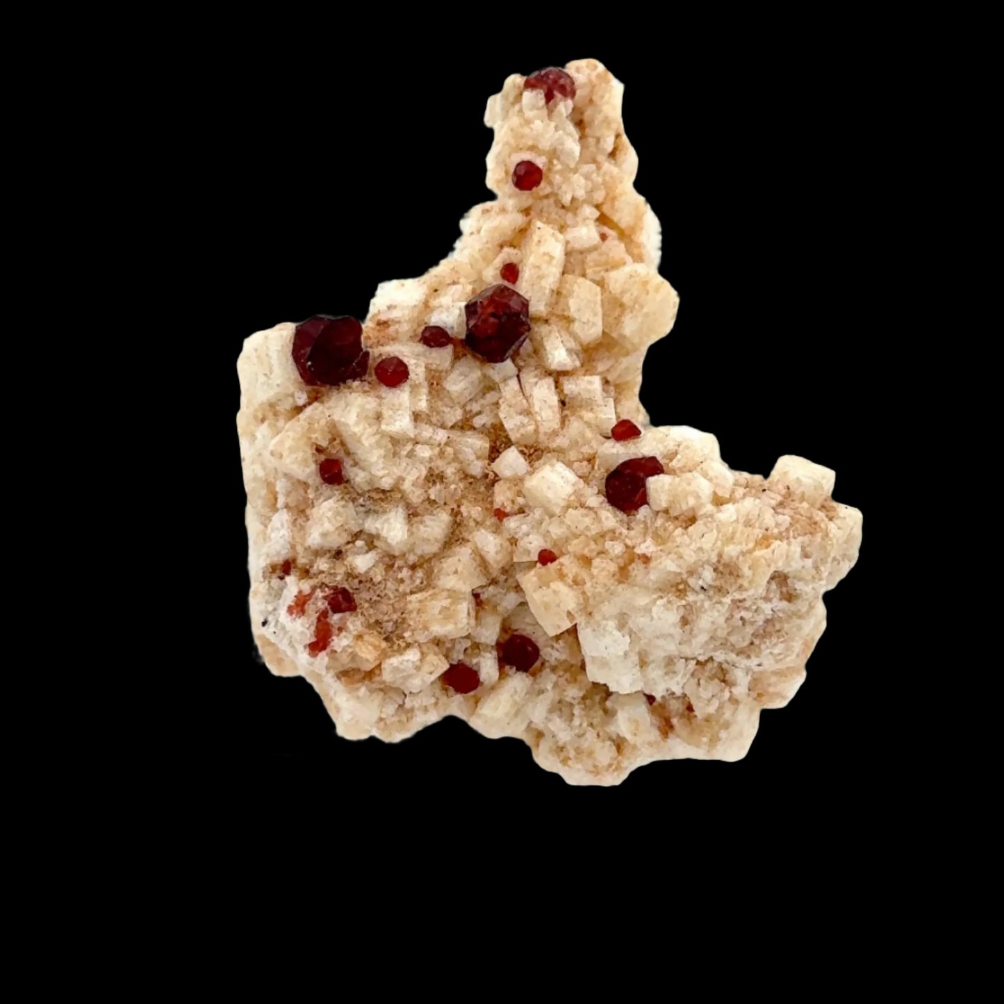 Pakistan Garnet & Black Tourmaline on Matrix - Gilgit Mountain Specimen
