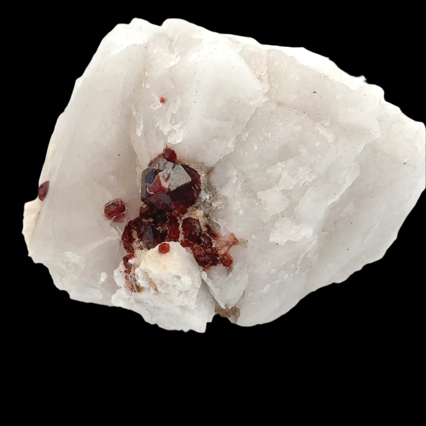 Pakistan Garnet & Black Tourmaline on Matrix - Gilgit Mountain Specimen