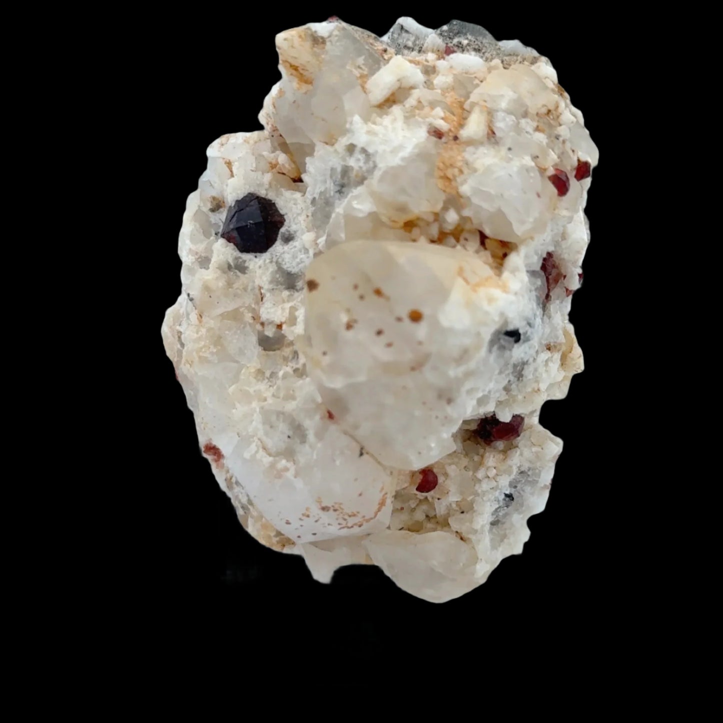 Pakistan Garnet & Black Tourmaline on Matrix - Gilgit Mountain Specimen