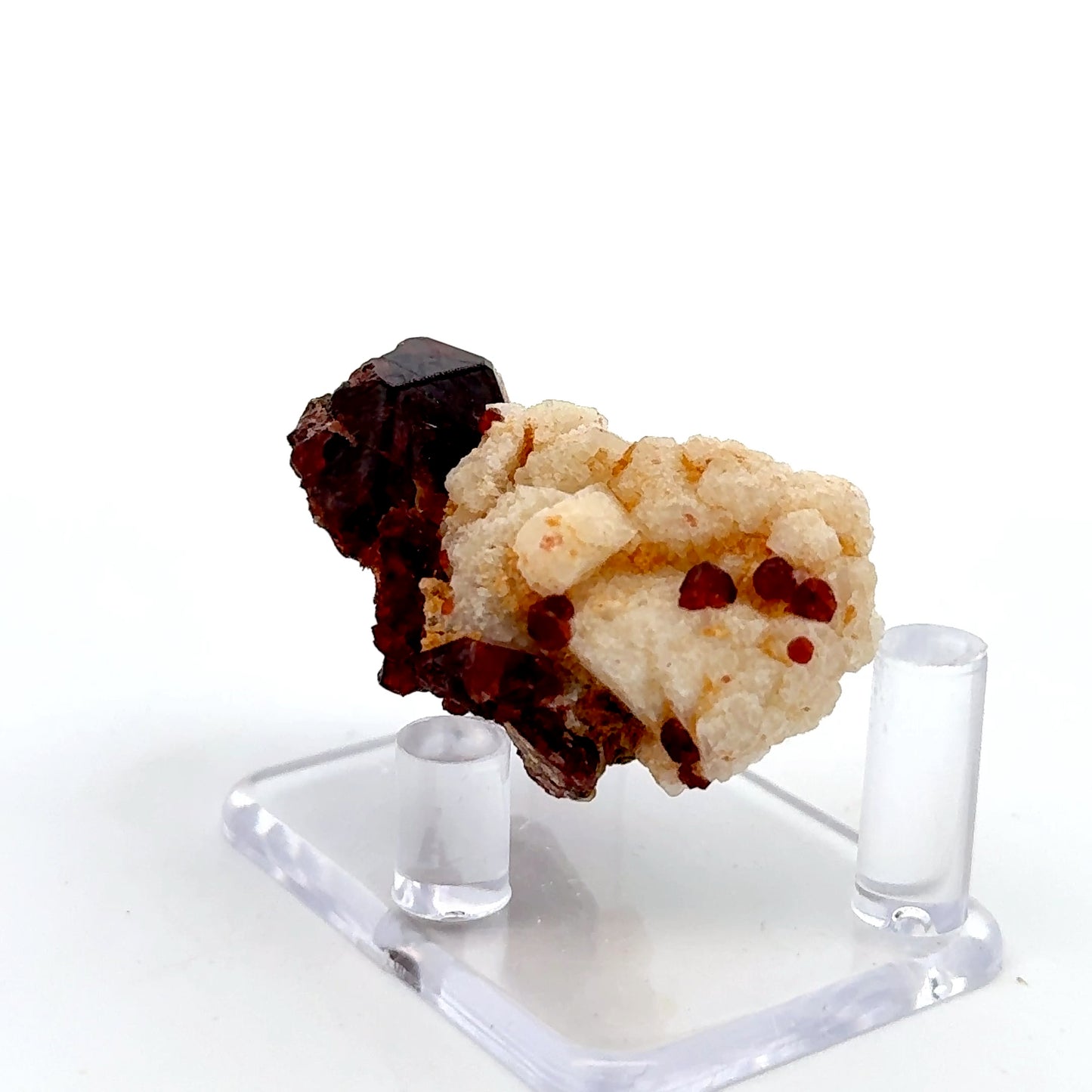 Pakistan Garnet & Black Tourmaline on Matrix - Gilgit Mountain Specimen