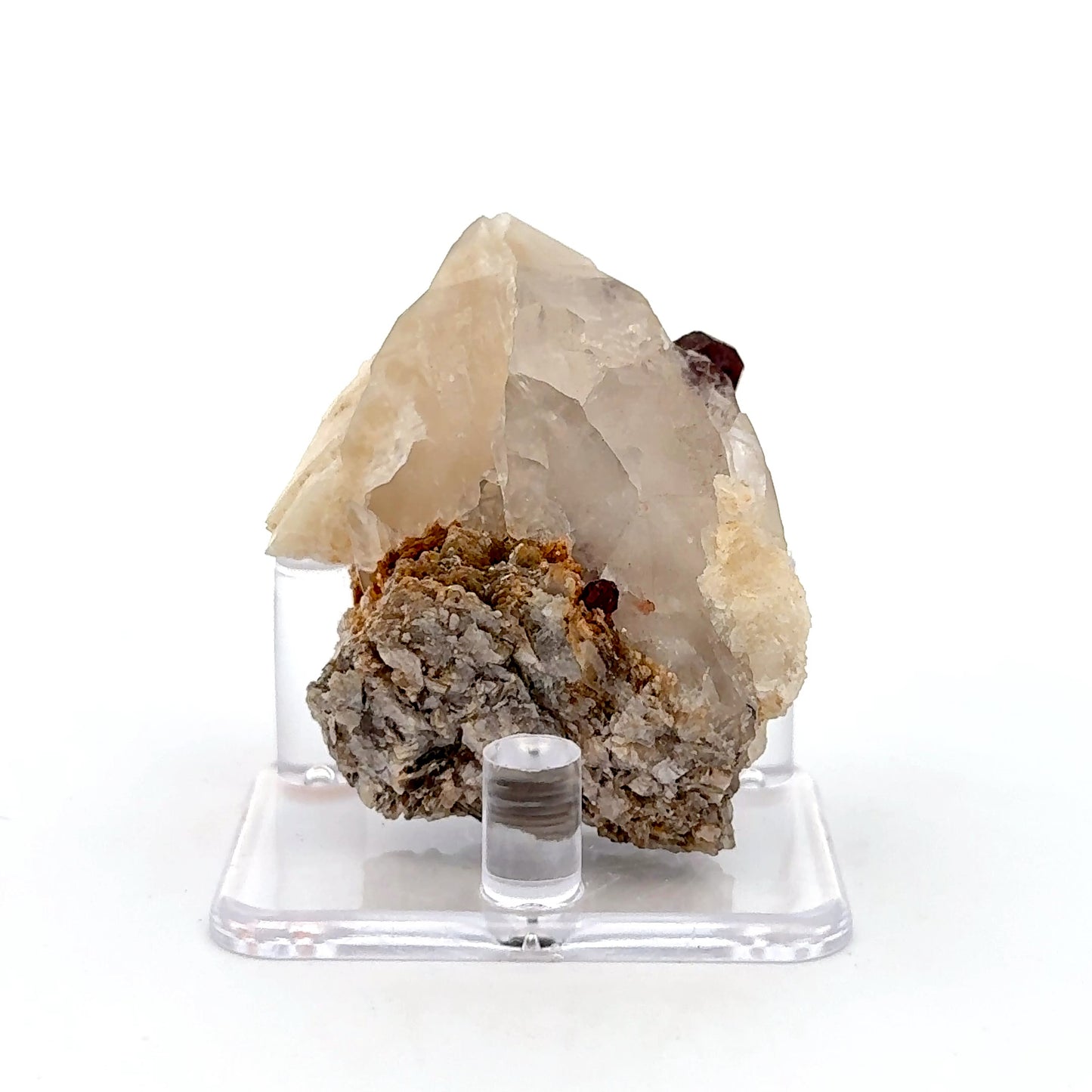 Pakistan Garnet & Black Tourmaline on Matrix - Gilgit Mountain Specimen