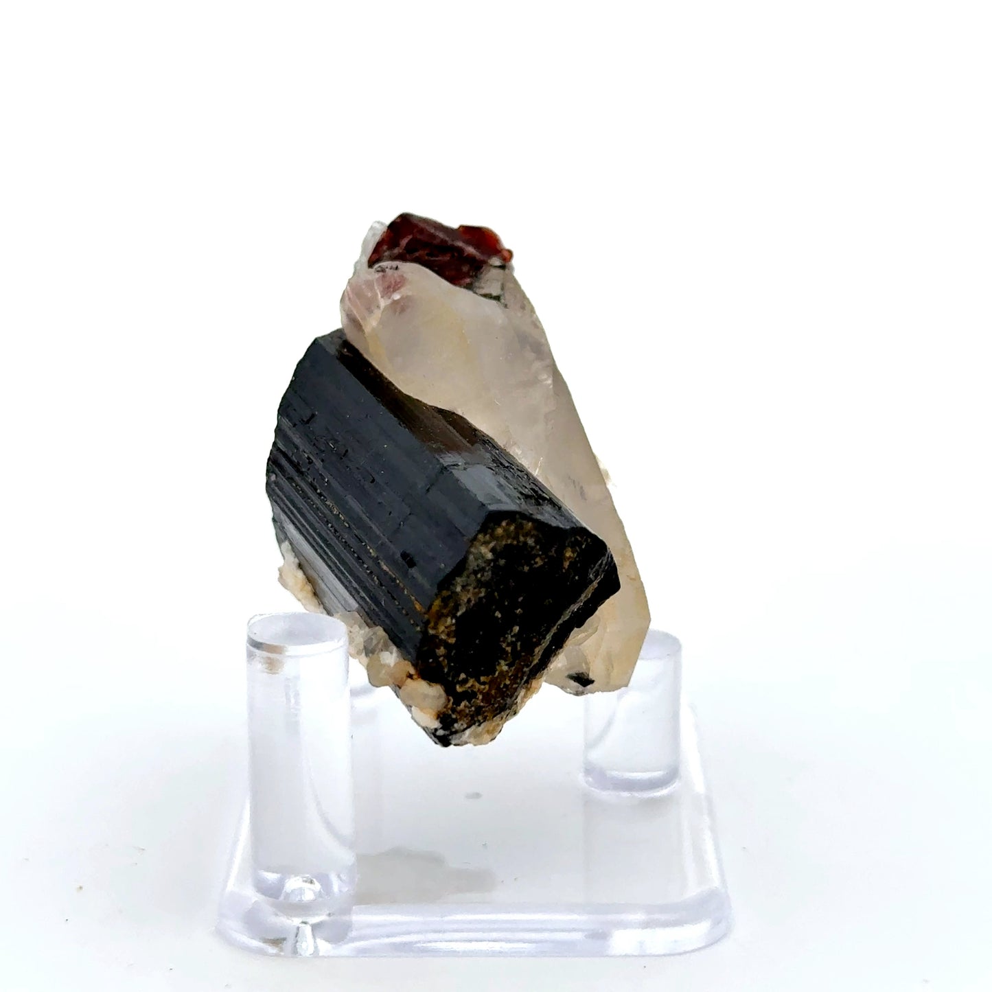 Pakistan Garnet & Black Tourmaline on Matrix - Gilgit Mountain Specimen