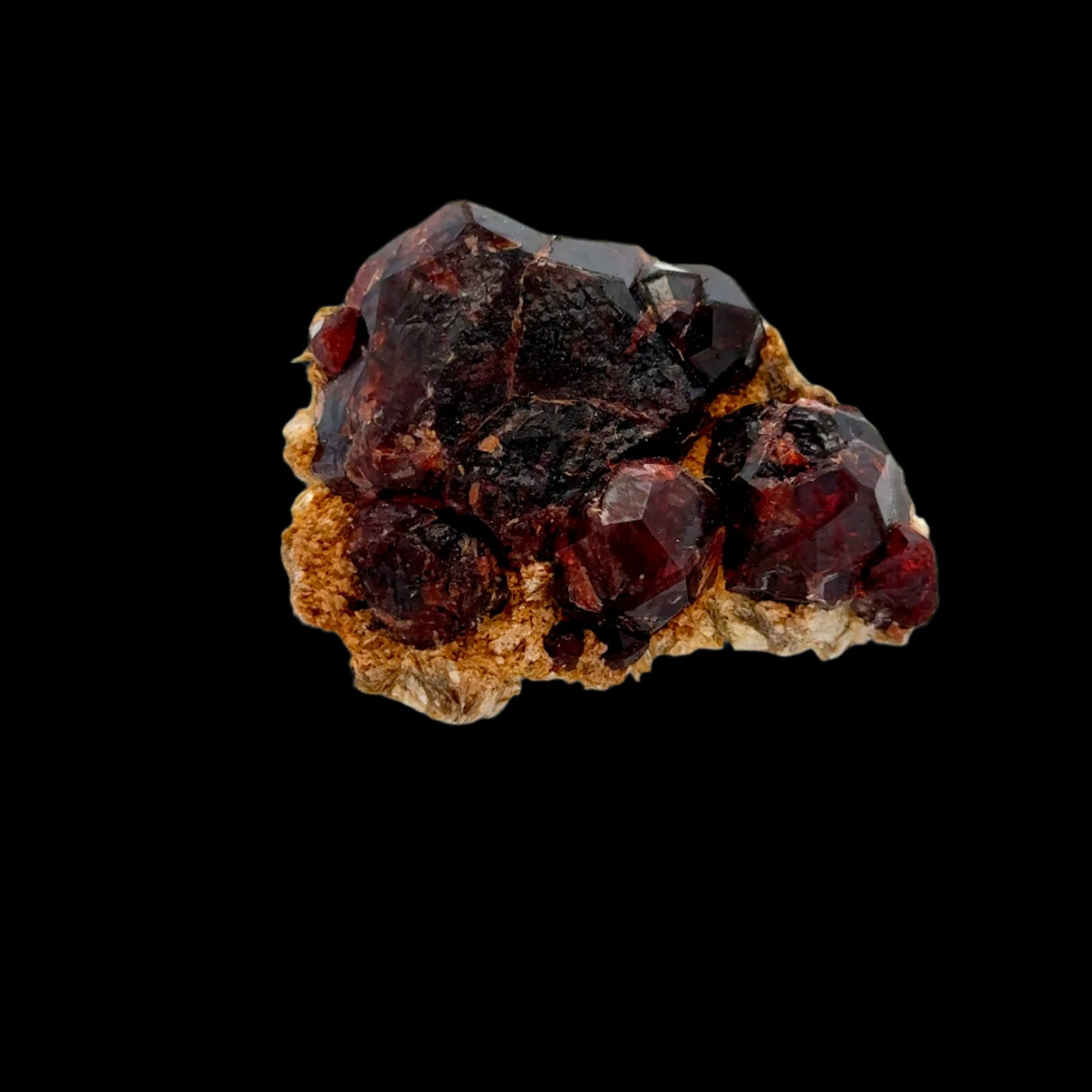 Pakistan Garnet & Black Tourmaline on Matrix - Gilgit Mountain Specimen