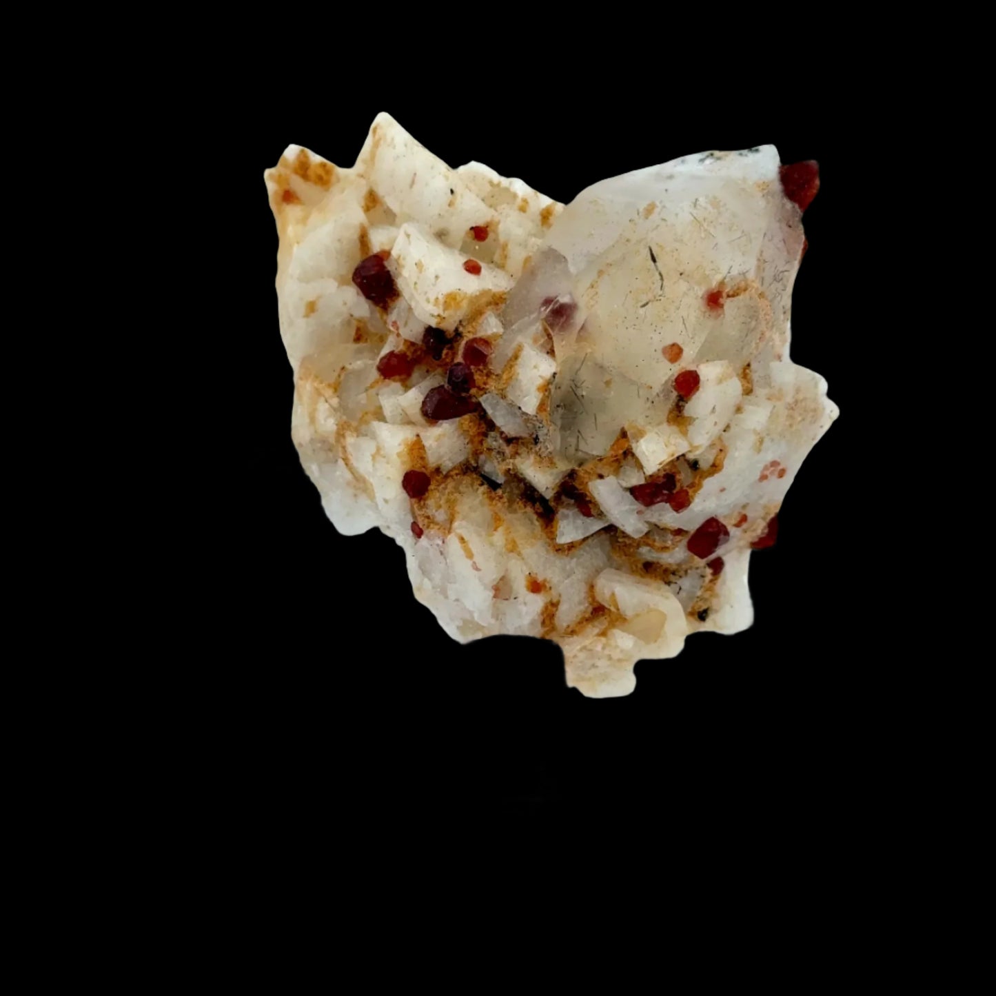 Pakistan Garnet & Black Tourmaline on Matrix - Gilgit Mountain Specimen