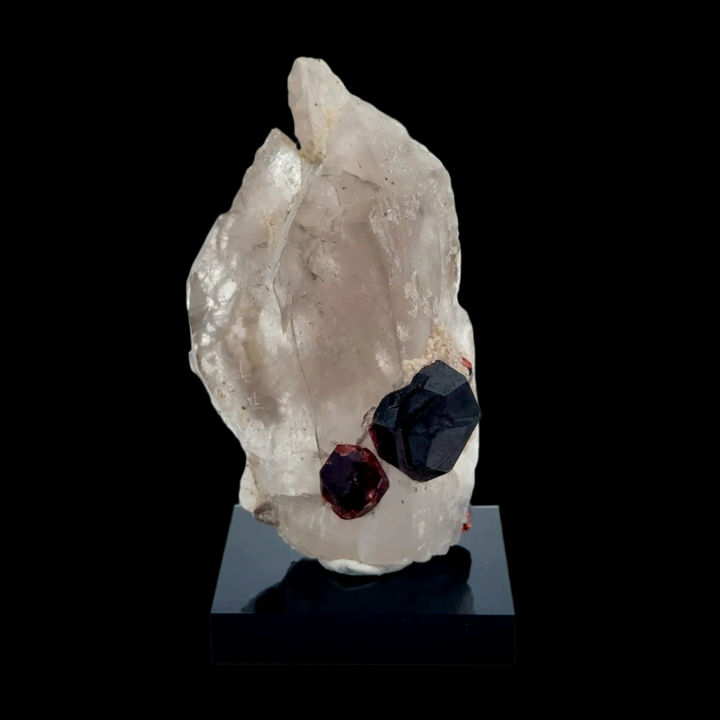 Pakistan Garnet & Black Tourmaline on Matrix - Gilgit Mountain Specimen