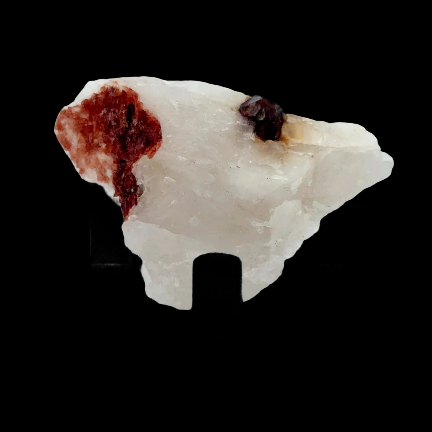 Pakistan Garnet & Black Tourmaline on Matrix - Gilgit Mountain Specimen