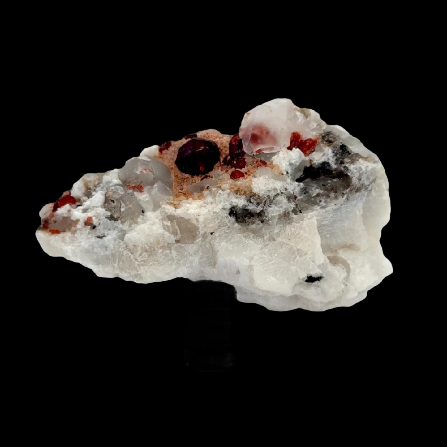Pakistan Garnet & Black Tourmaline on Matrix - Gilgit Mountain Specimen