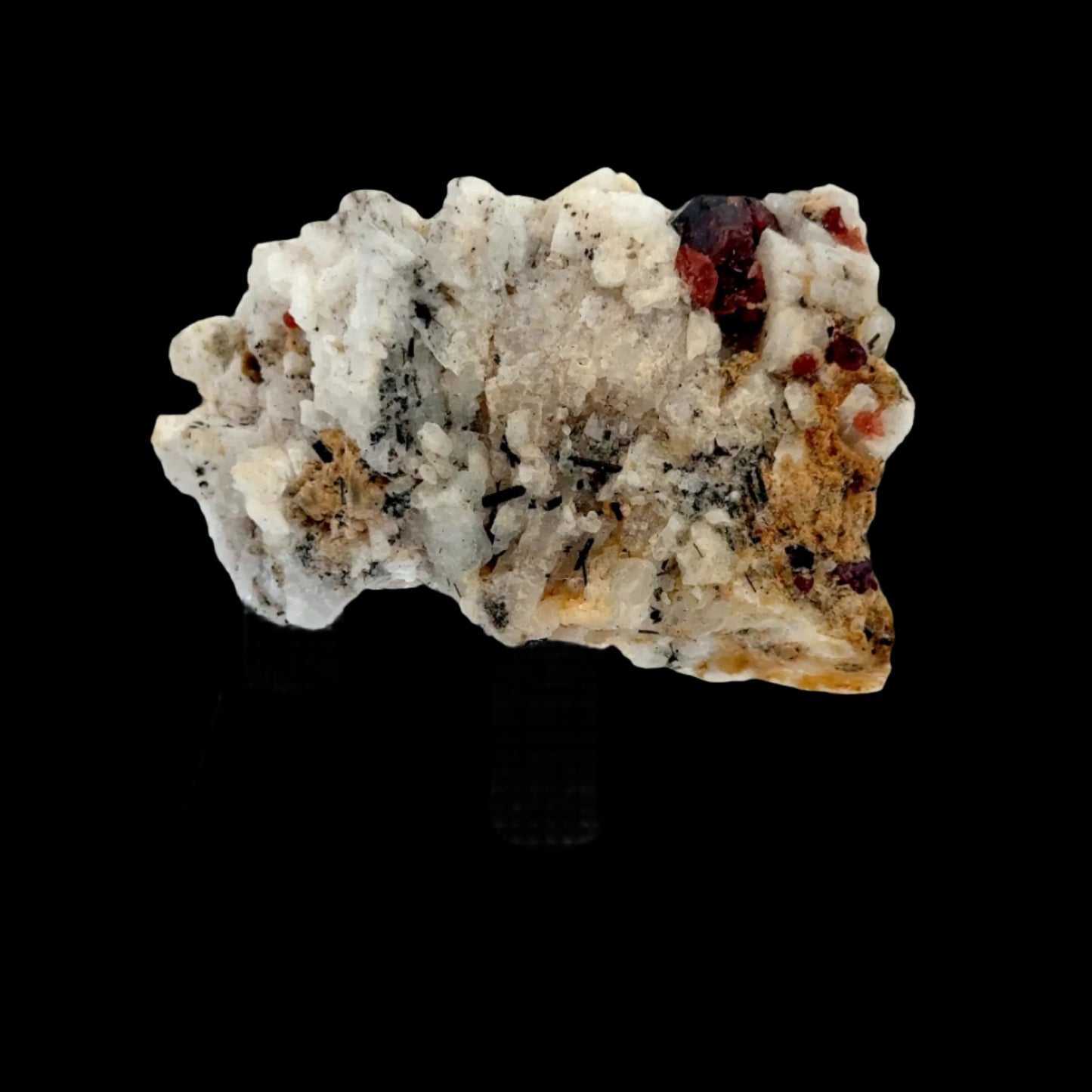 Pakistan Garnet & Black Tourmaline on Matrix - Gilgit Mountain Specimen