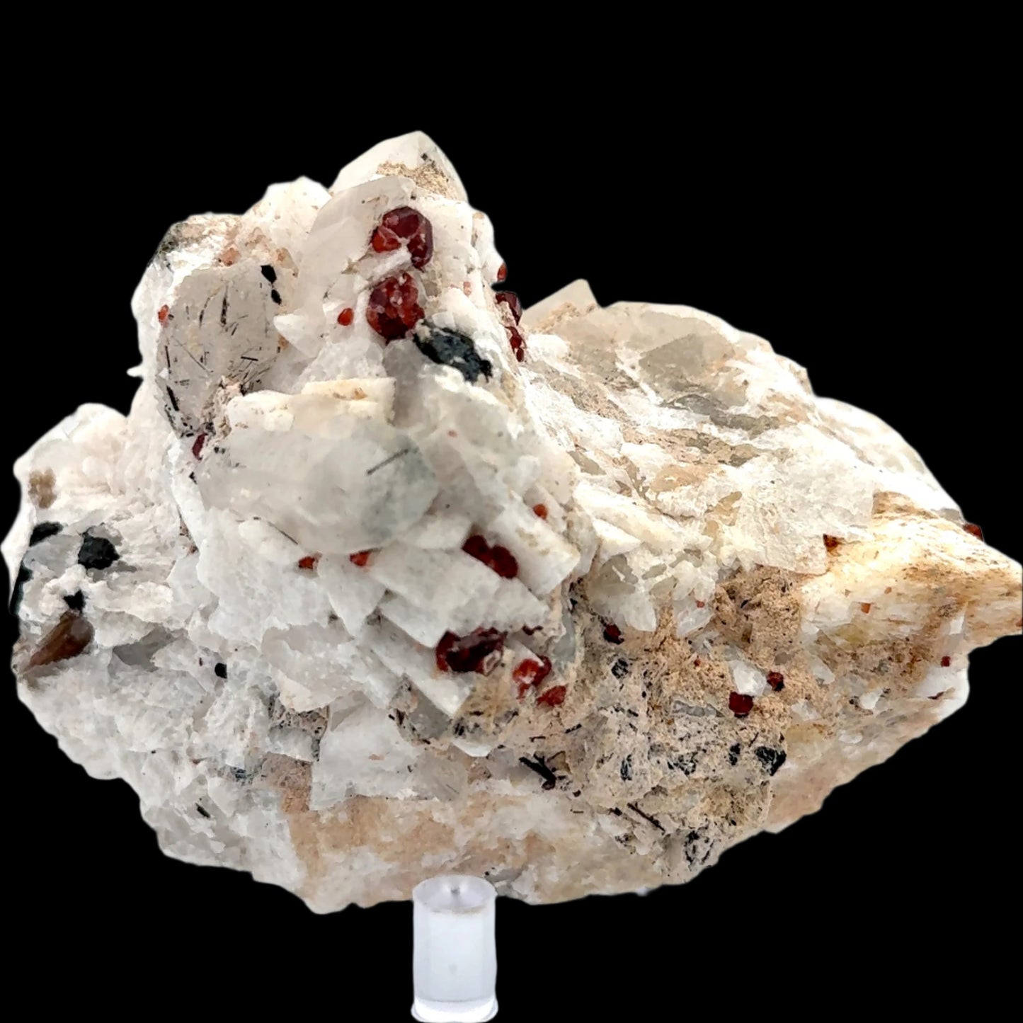 Pakistan Garnet & Black Tourmaline on Matrix - Gilgit Mountain Specimen