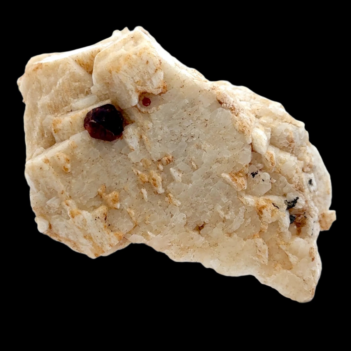 Pakistan Garnet & Black Tourmaline on Matrix - Gilgit Mountain Specimen