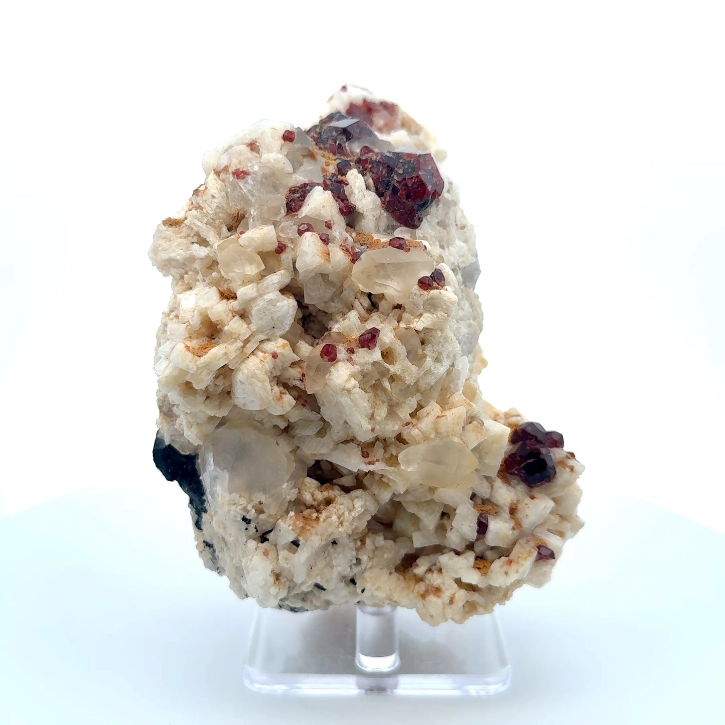 Pakistan Garnet & Black Tourmaline on Matrix - Gilgit Mountain Specimen