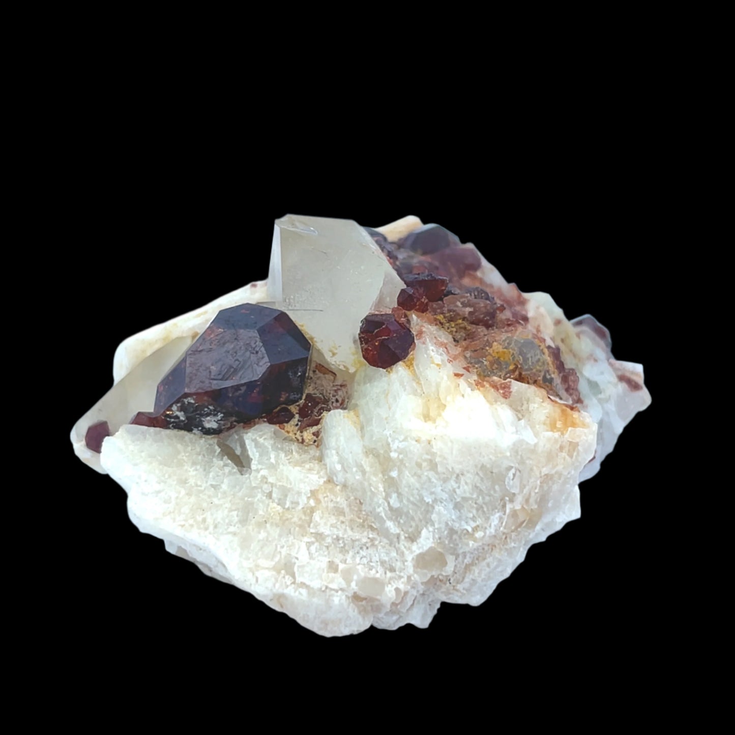 Pakistan Garnet & Black Tourmaline on Matrix - Gilgit Mountain Specimen