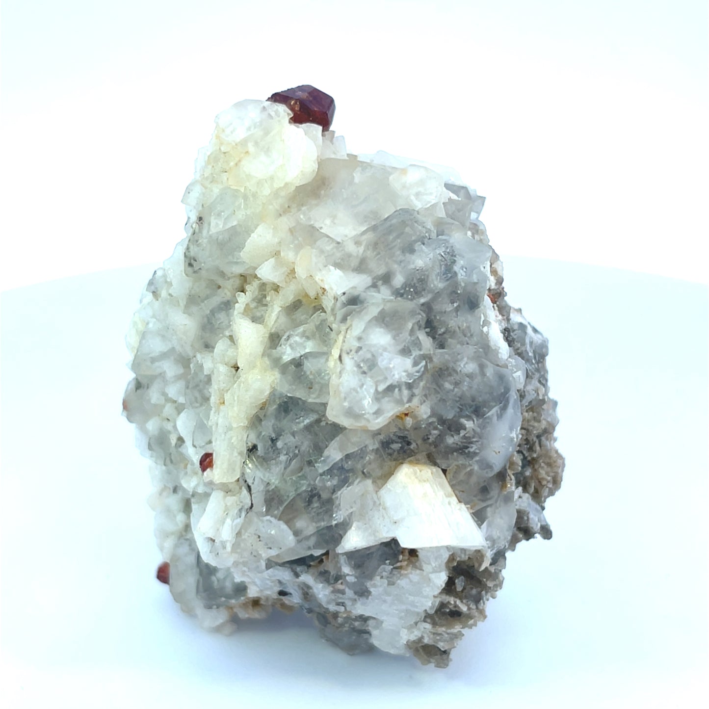 Pakistan Garnet & Black Tourmaline on Matrix - Gilgit Mountain Specimen