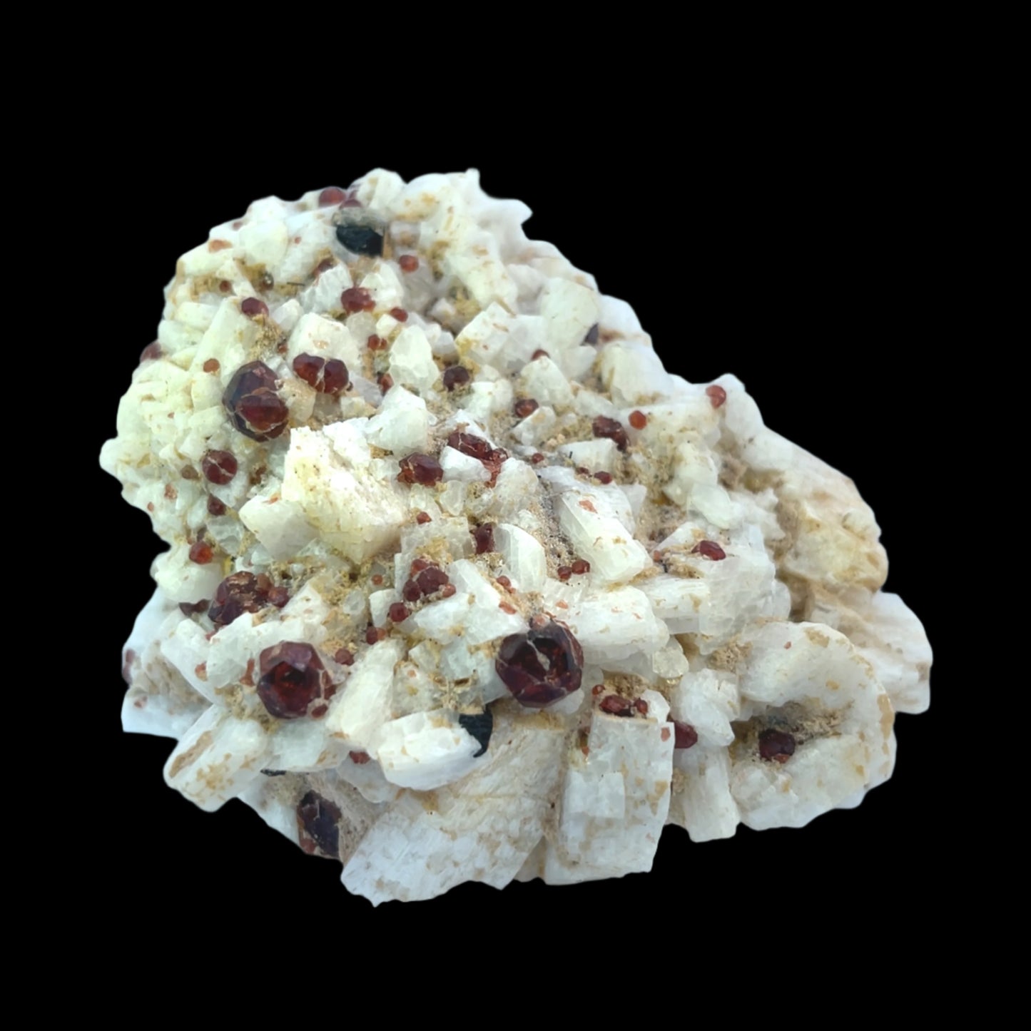 Pakistan Garnet & Black Tourmaline on Matrix - Gilgit Mountain Specimen