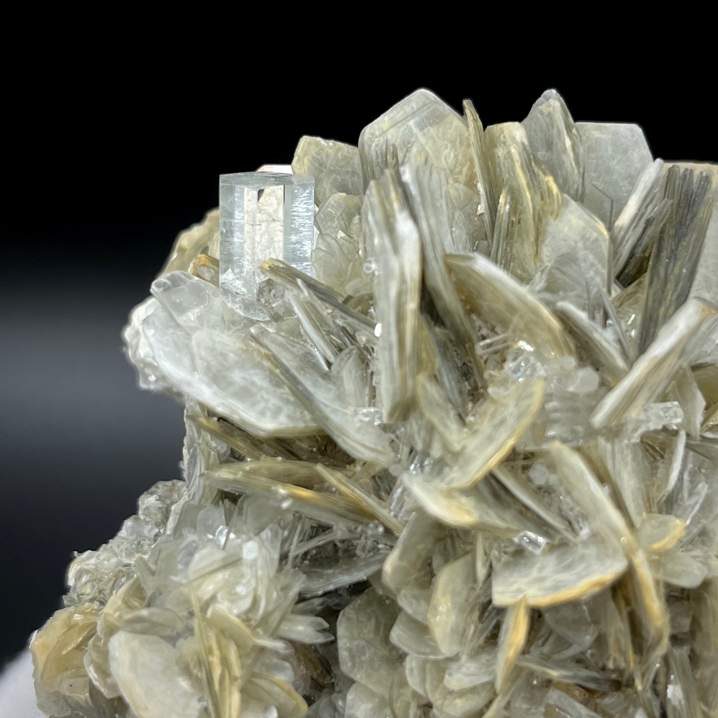 Aquamarine on Muscovite & Feldspar