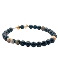 BLACK TOURMALINE & QUARTZ 8mm