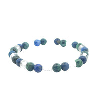 CHRYSOCOLLA, LAPIS, CRYSTAL BRACELET 8mm