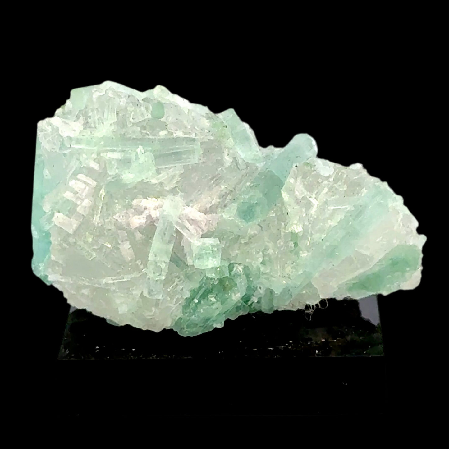 Natural Blue-Green Tourmaline on Quartz - Skardu, Pakistan Specimen