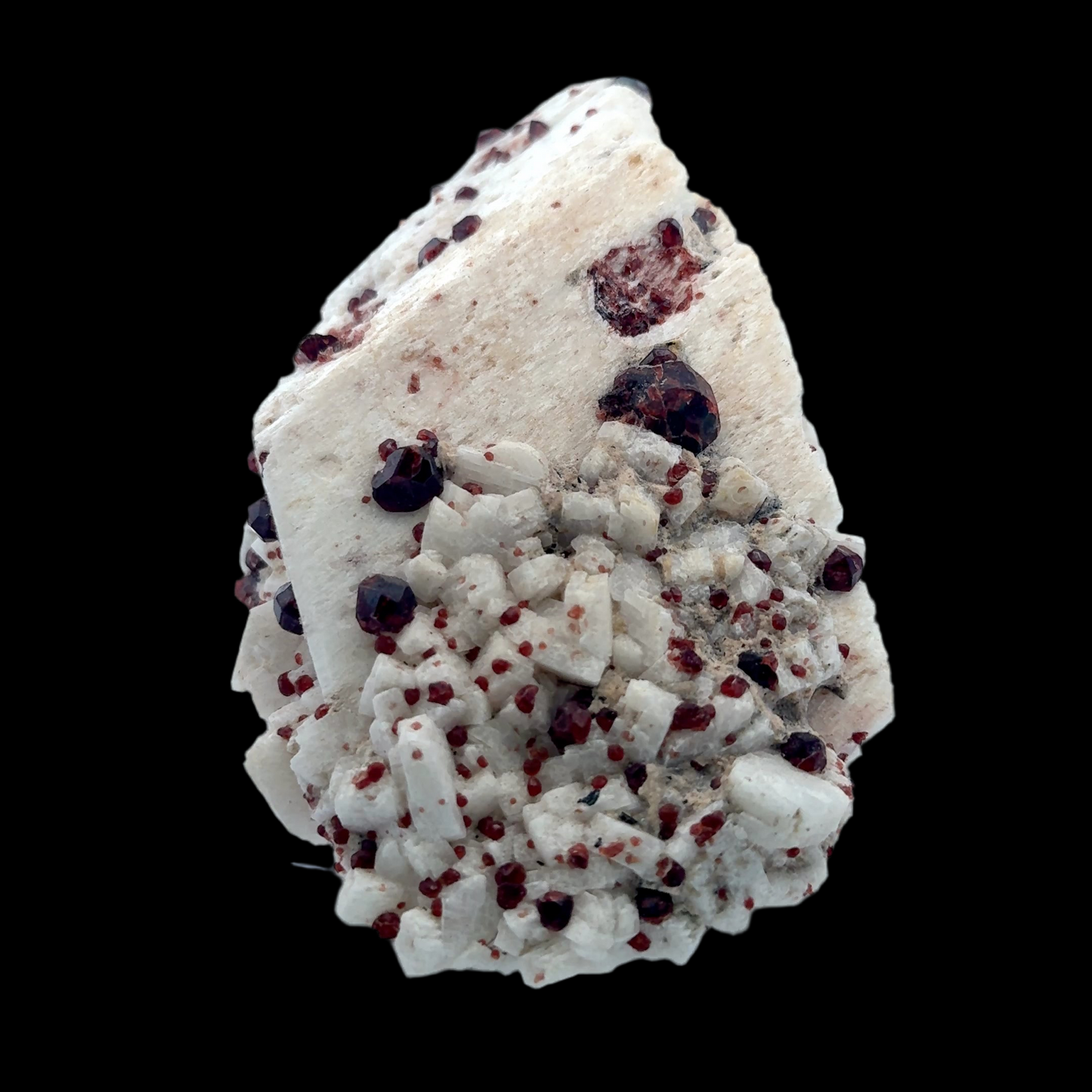 Pakistan Garnet & Black Tourmaline on Matrix - Gilgit Mountain Specimen