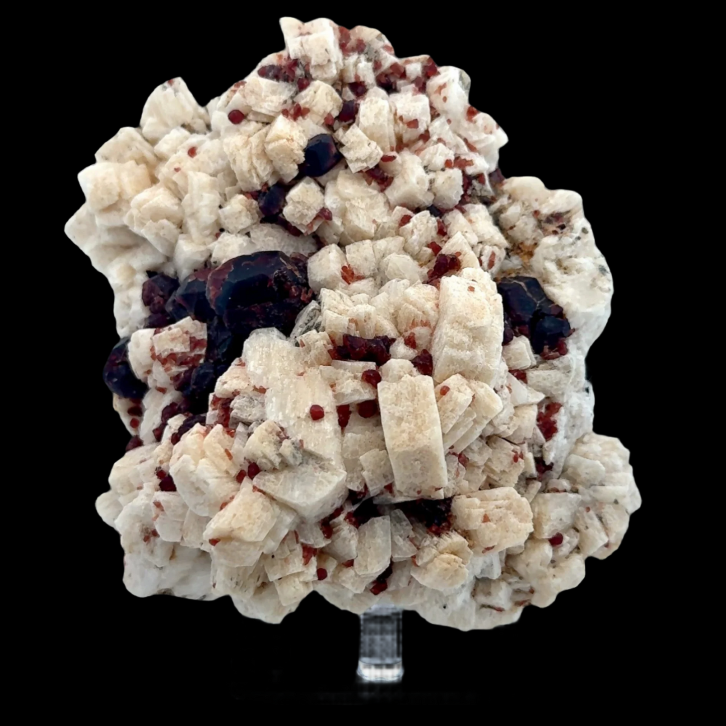 Pakistan Garnet & Black Tourmaline on Matrix - Gilgit Mountain Specimen