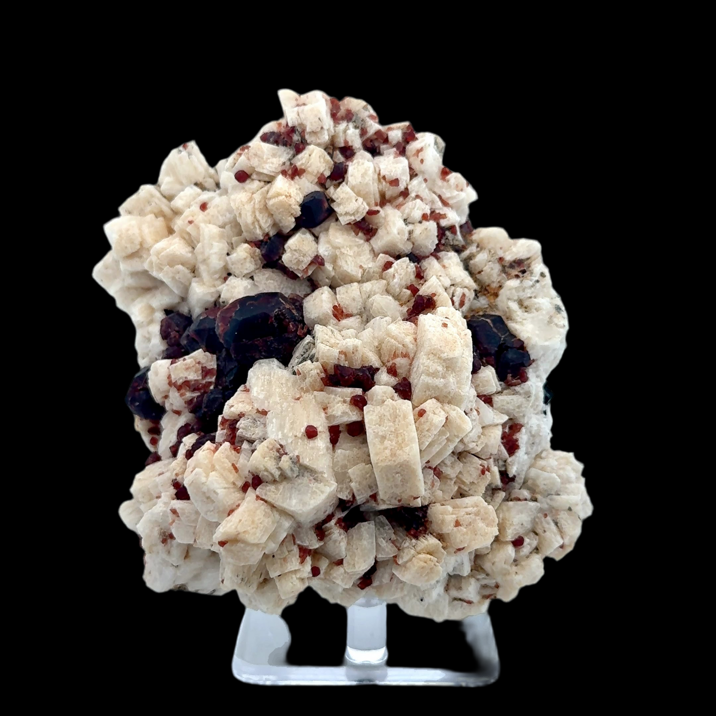 Pakistan Garnet & Black Tourmaline on Matrix - Gilgit Mountain Specimen