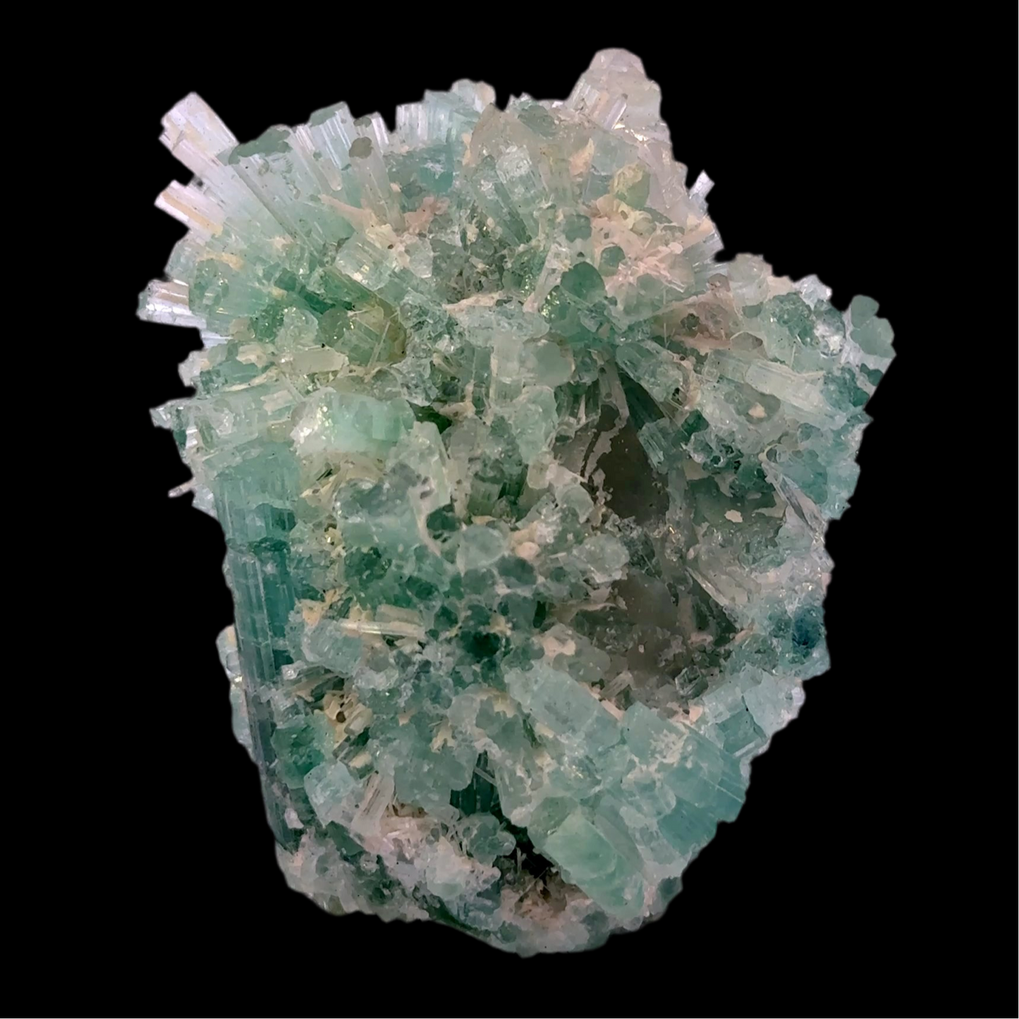 Natural Blue-Green Tourmaline on Quartz - Skardu, Pakistan Specimen