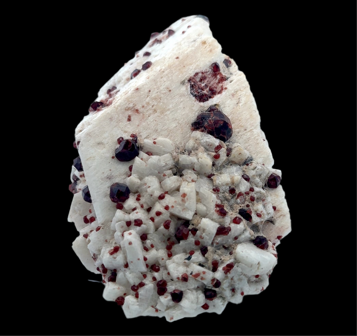 Pakistan Garnet & Black Tourmaline on Matrix - Gilgit Mountain Specimen