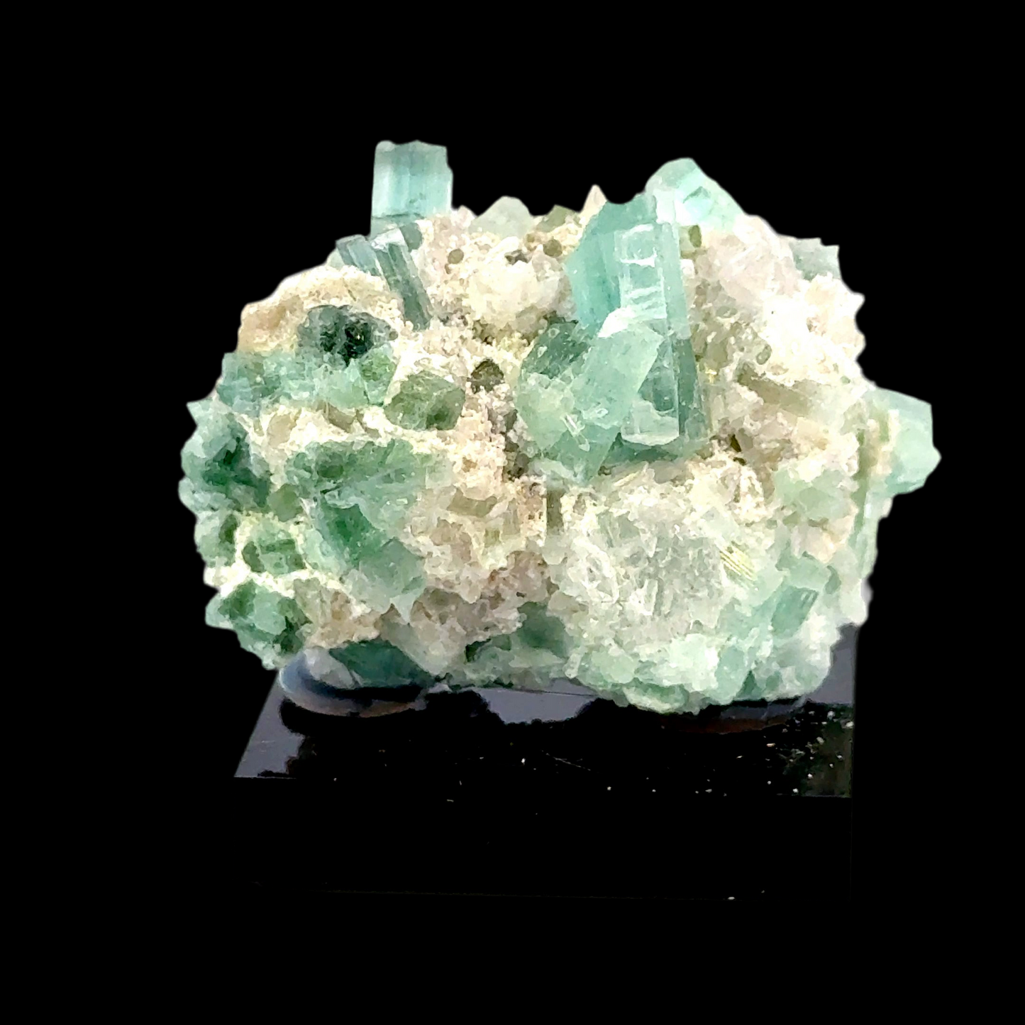 Natural Blue-Green Tourmaline on Quartz - Skardu, Pakistan Specimen