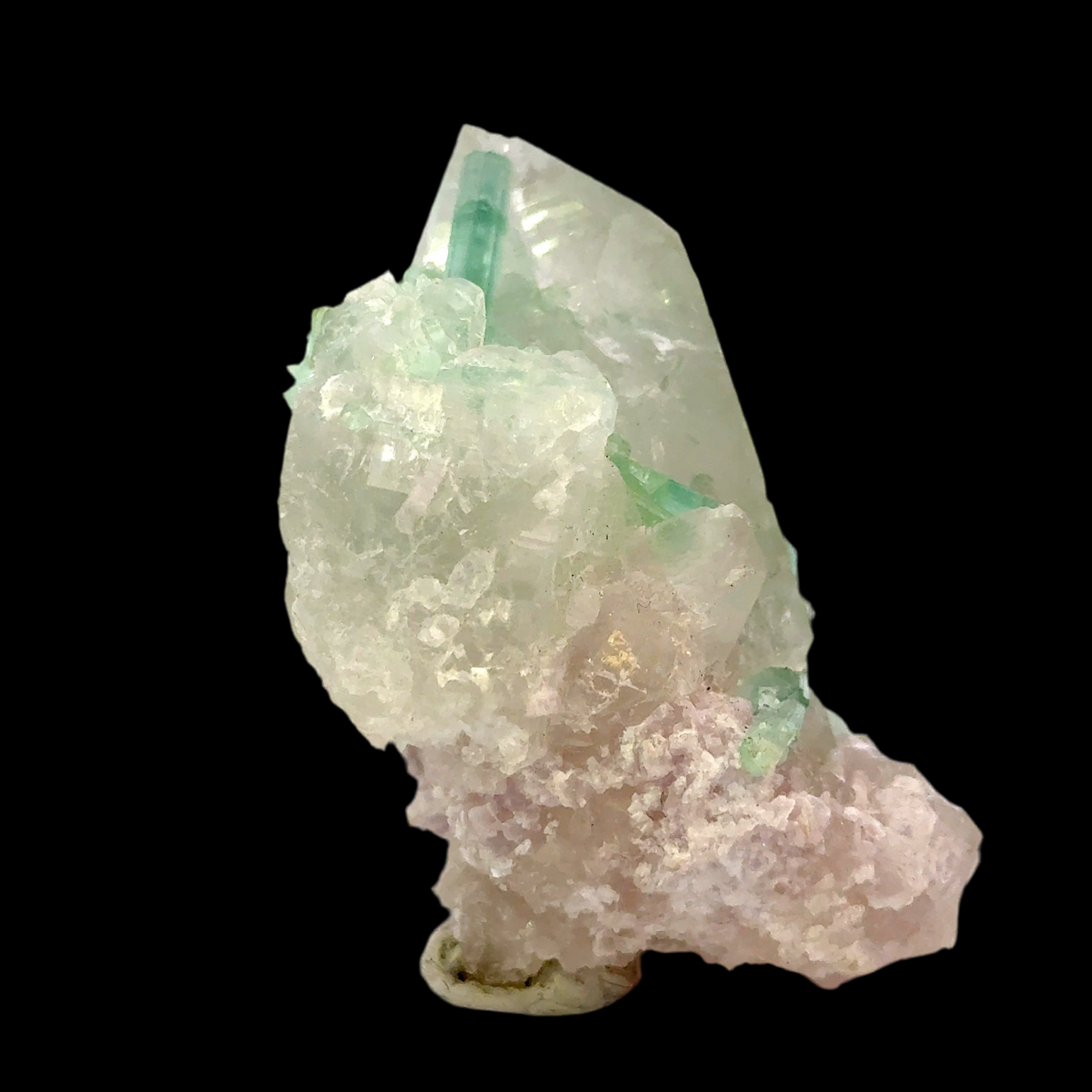Natural Blue-Green Tourmaline on Quartz - Skardu, Pakistan Specimen