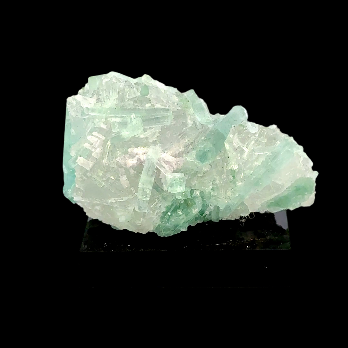 Natural Blue-Green Tourmaline on Quartz - Skardu, Pakistan Specimen