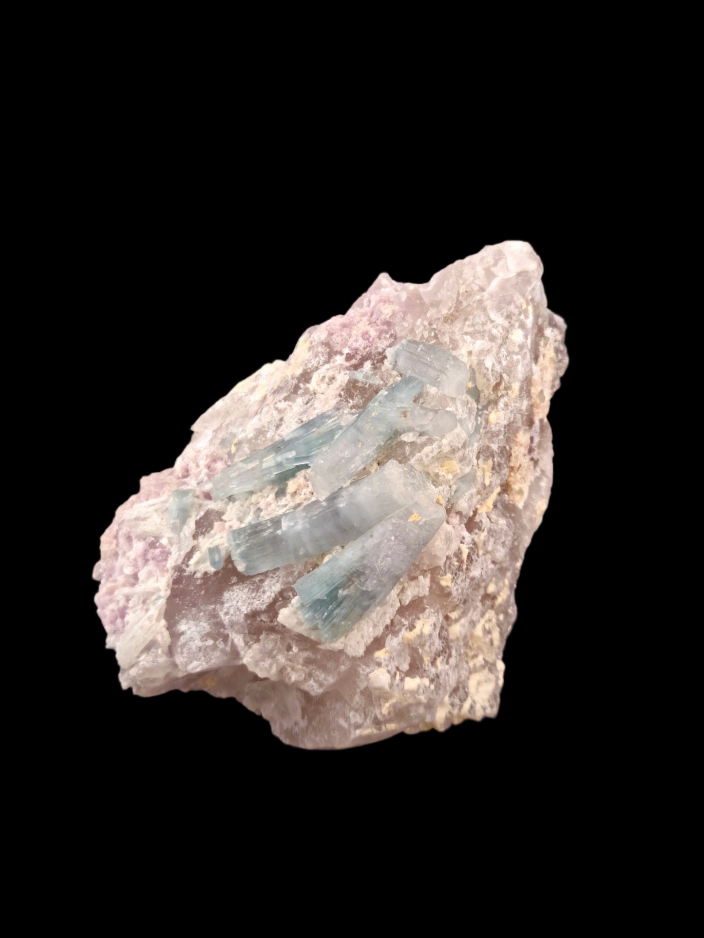 Indicolite Tourmaline with Quartz in Matrix and Lepidolite – Collector’s Healing Crystal