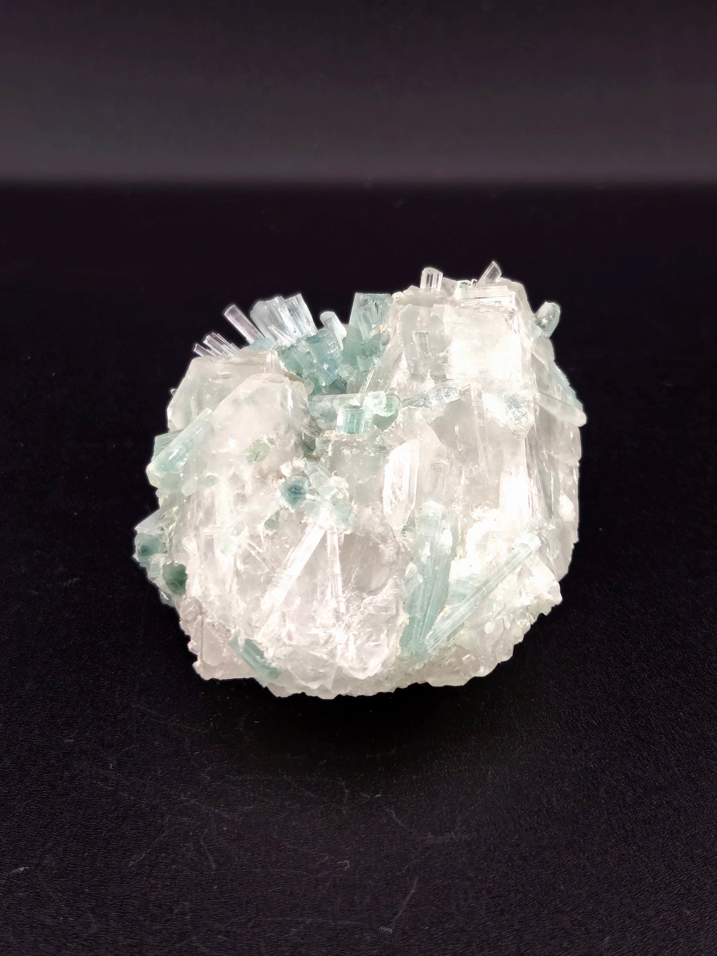 Indicolite Tourmaline with Quartz and Lepidolite โ Premium Blue Tourmaline Cluster