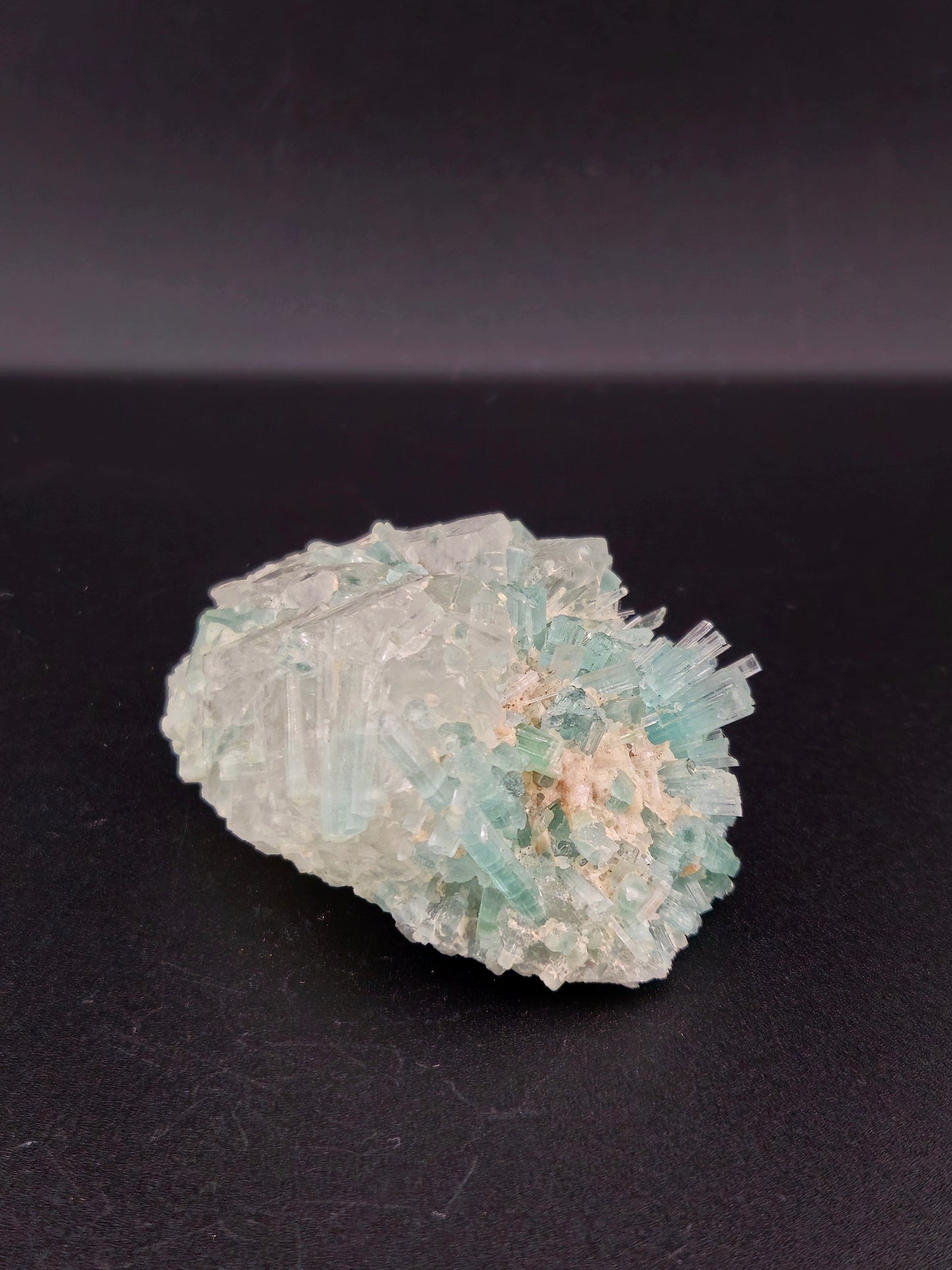 Indicolite Tourmaline with Quartz and Lepidolite โ Premium Blue Tourmaline Cluster