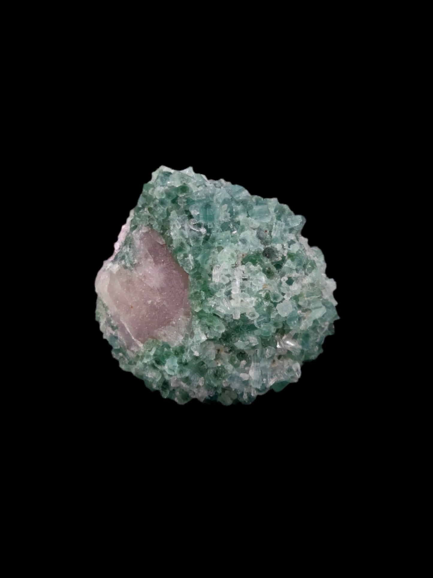 Indicolite Tourmaline with Quartz and Lepidolite โ Unique Blue Tourmaline Cluster