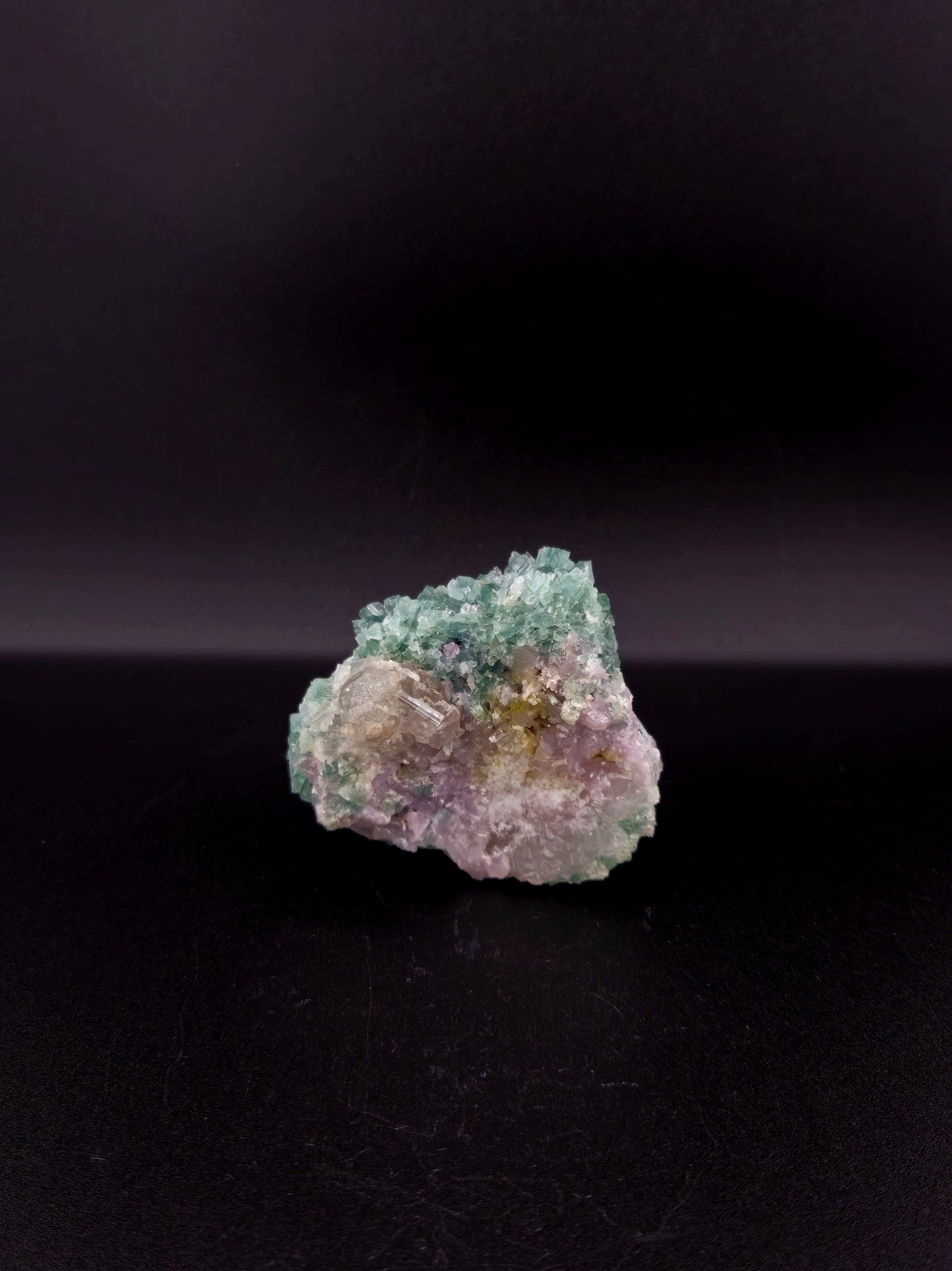 Indicolite Tourmaline with Quartz and Lepidolite โ Unique Blue Tourmaline Cluster