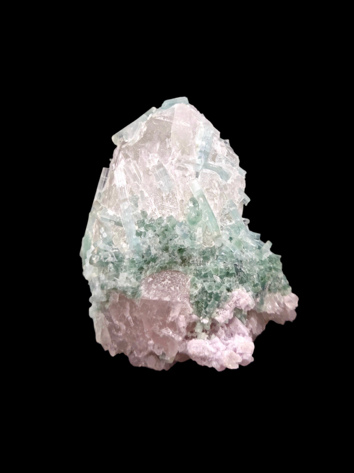 Indicolite Tourmaline with Quartz โ Deep Blue Tourmaline and Quartz Specimen