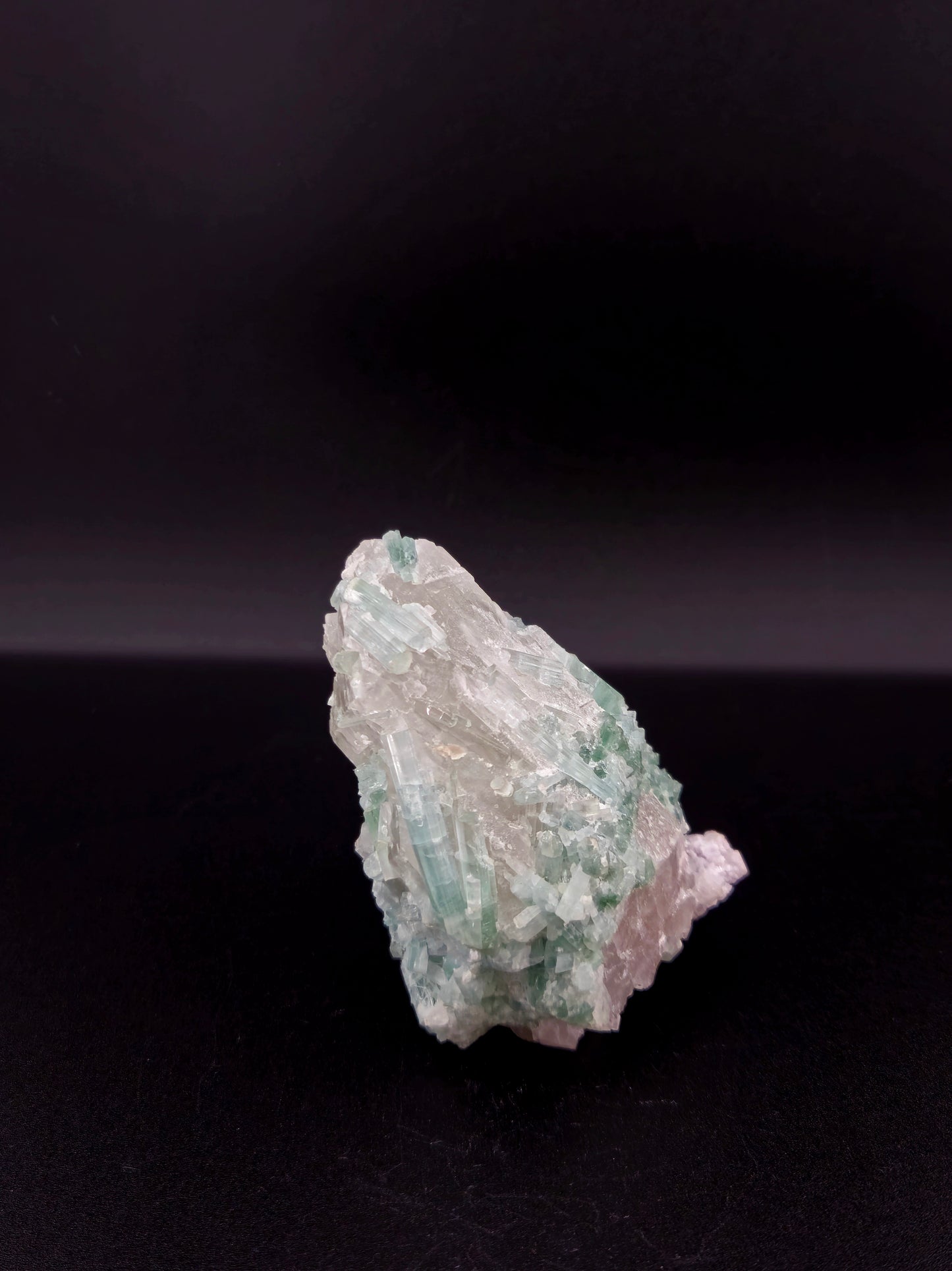 Indicolite Tourmaline with Quartz โ Deep Blue Tourmaline and Quartz Specimen