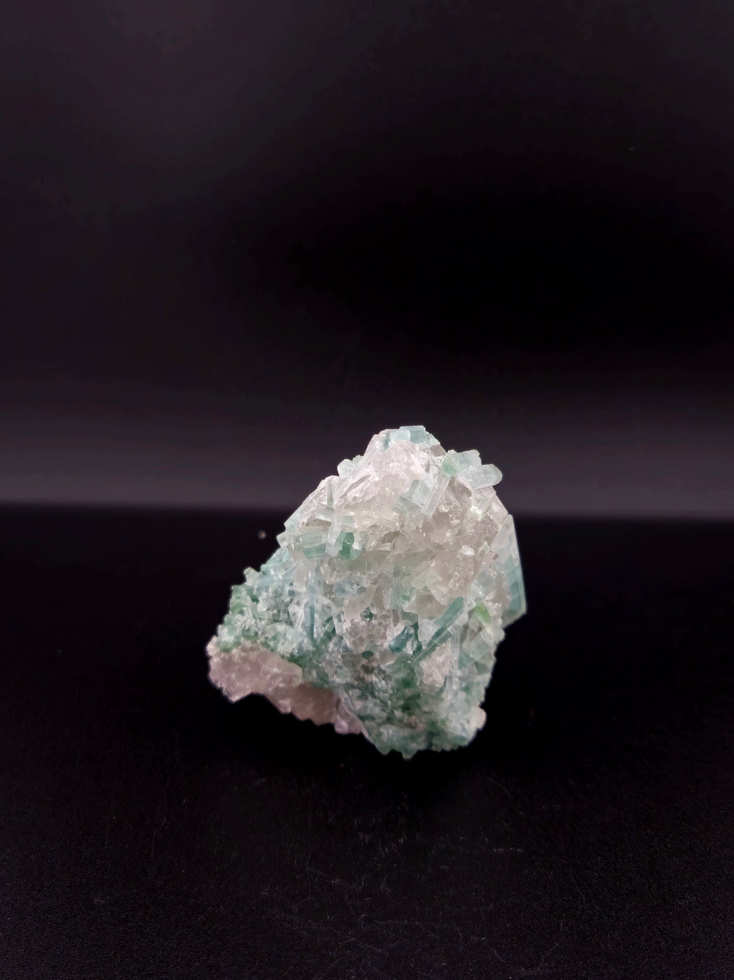 Indicolite Tourmaline with Quartz โ Deep Blue Tourmaline and Quartz Specimen