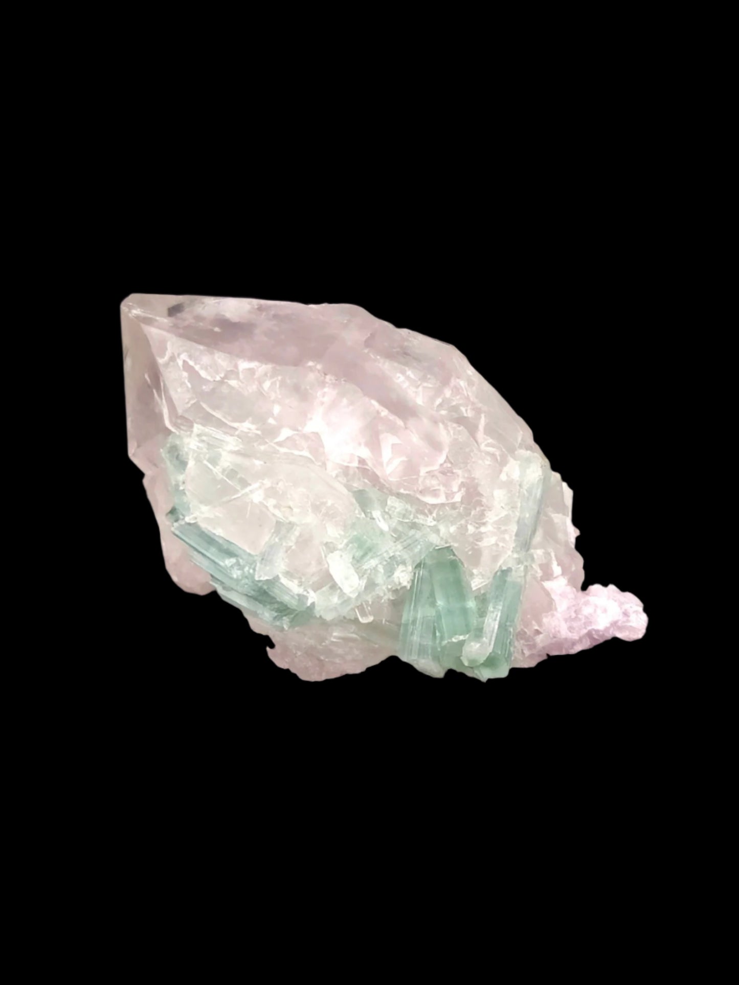 Quartz with Indicolite Tourmaline โ Blue Tourmaline in Quartz Energy Stone